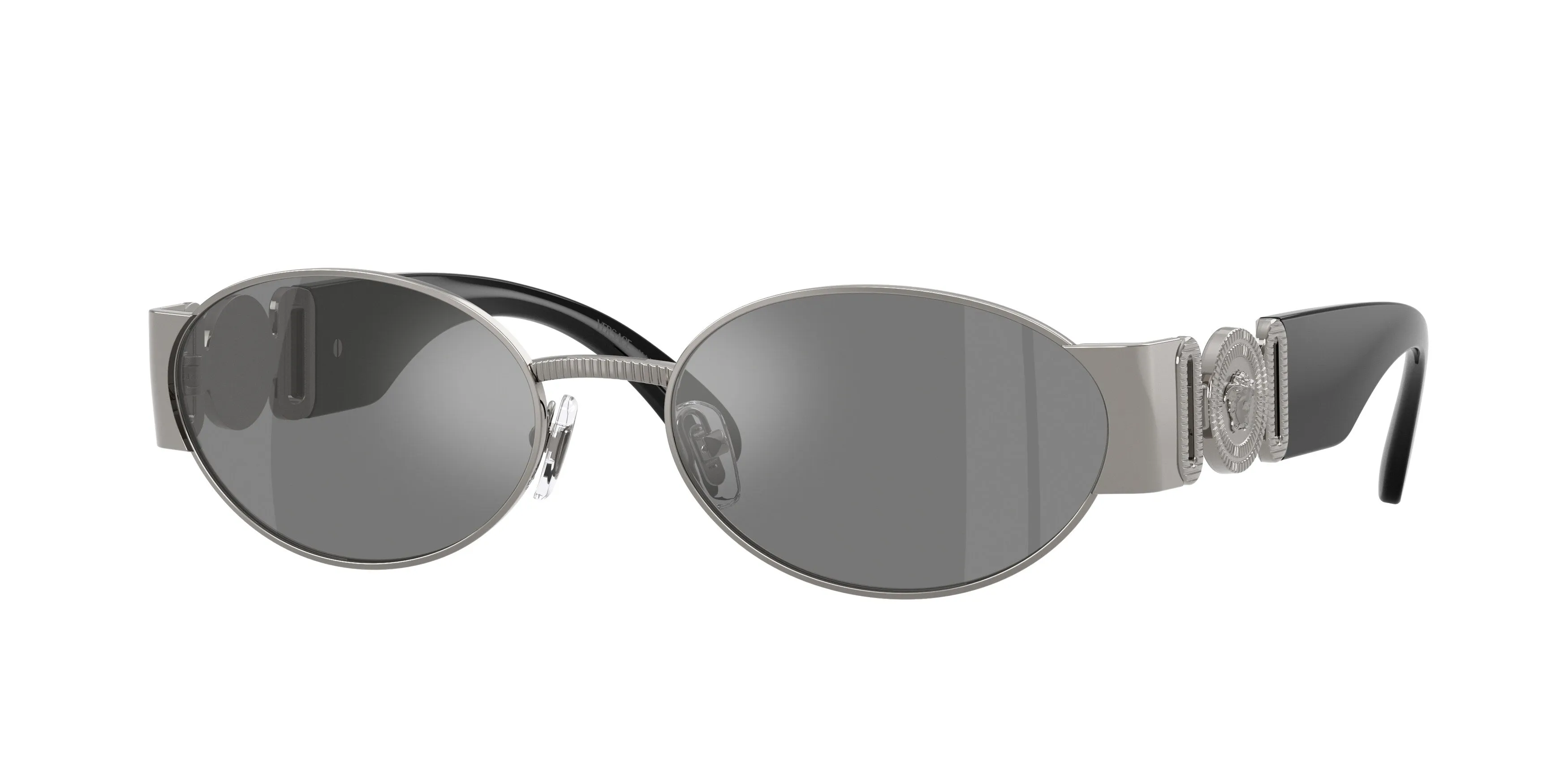 Versace VE2299 10016G Occhiali da sole Metallo Grigio Grigio Rotonda Specchiate - immagine 1