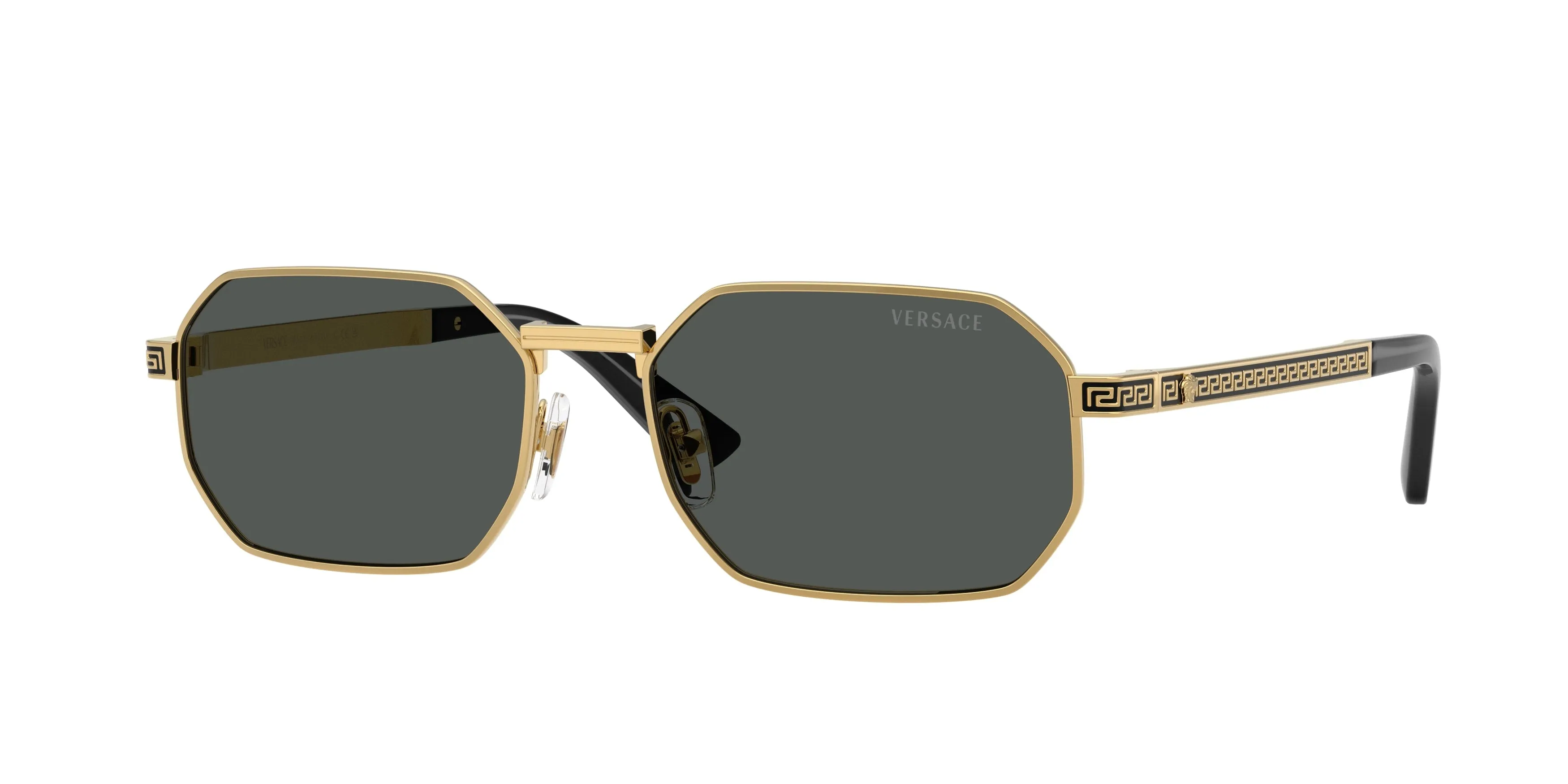Versace VE2297 100287 Occhiali da sole Metallo Oro Grigio Squadrata Normale - immagine 1