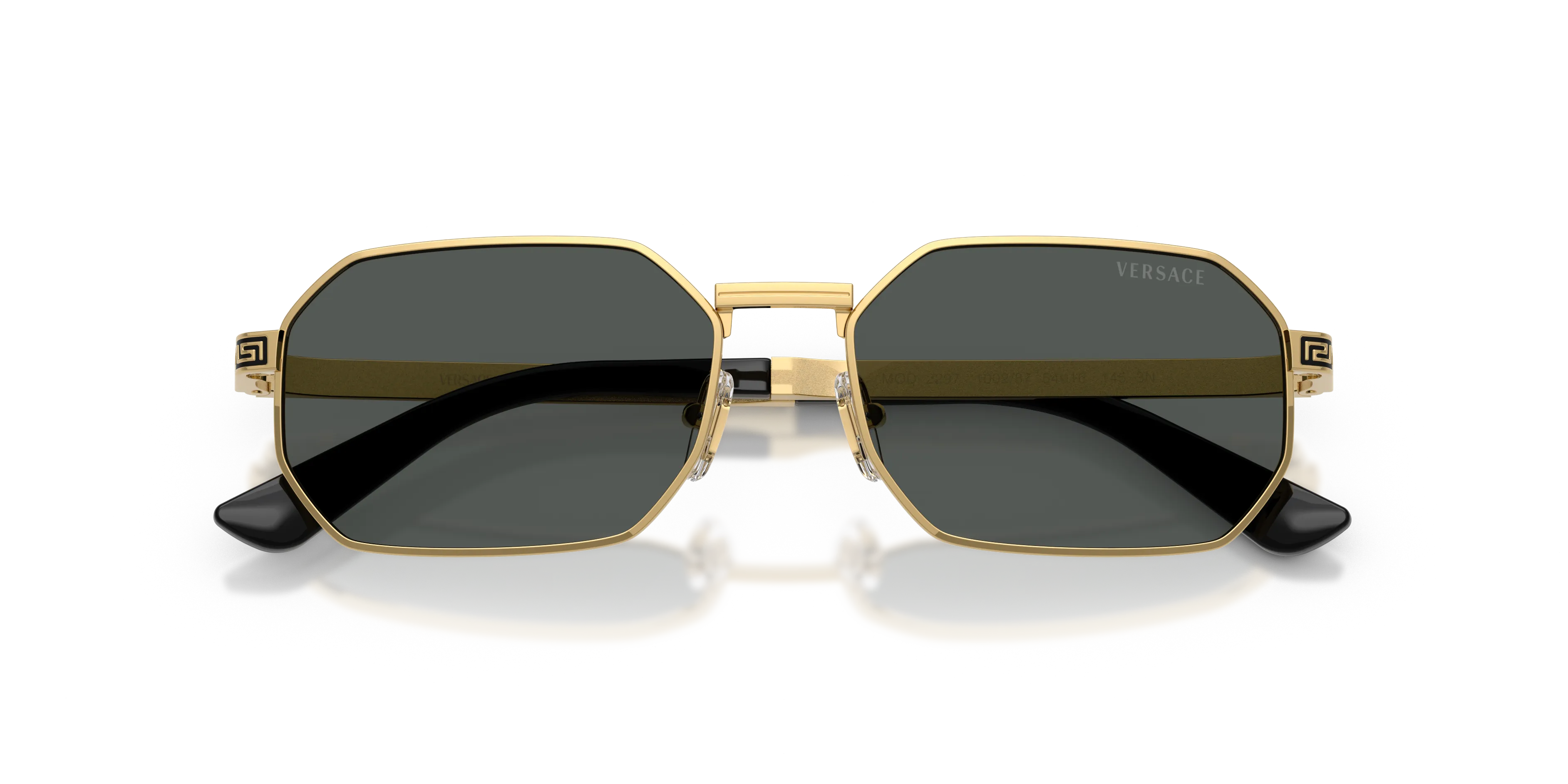 Versace VE2297 100287 Occhiali da sole Metallo Oro Grigio Squadrata Normale - immagine 2