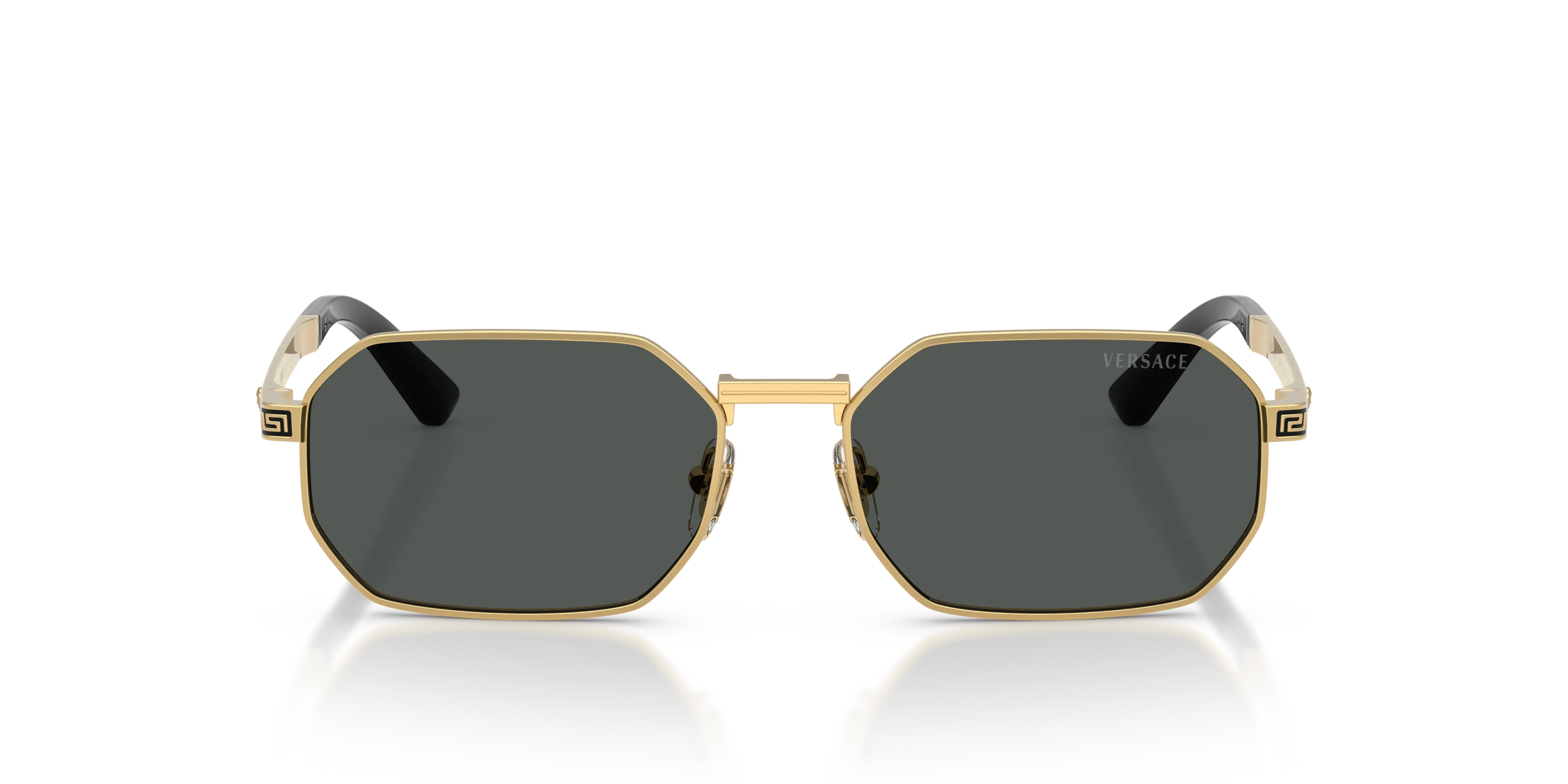 Versace VE2297 100287 Occhiali da sole Metallo Oro Grigio Squadrata Normale - immagine 3