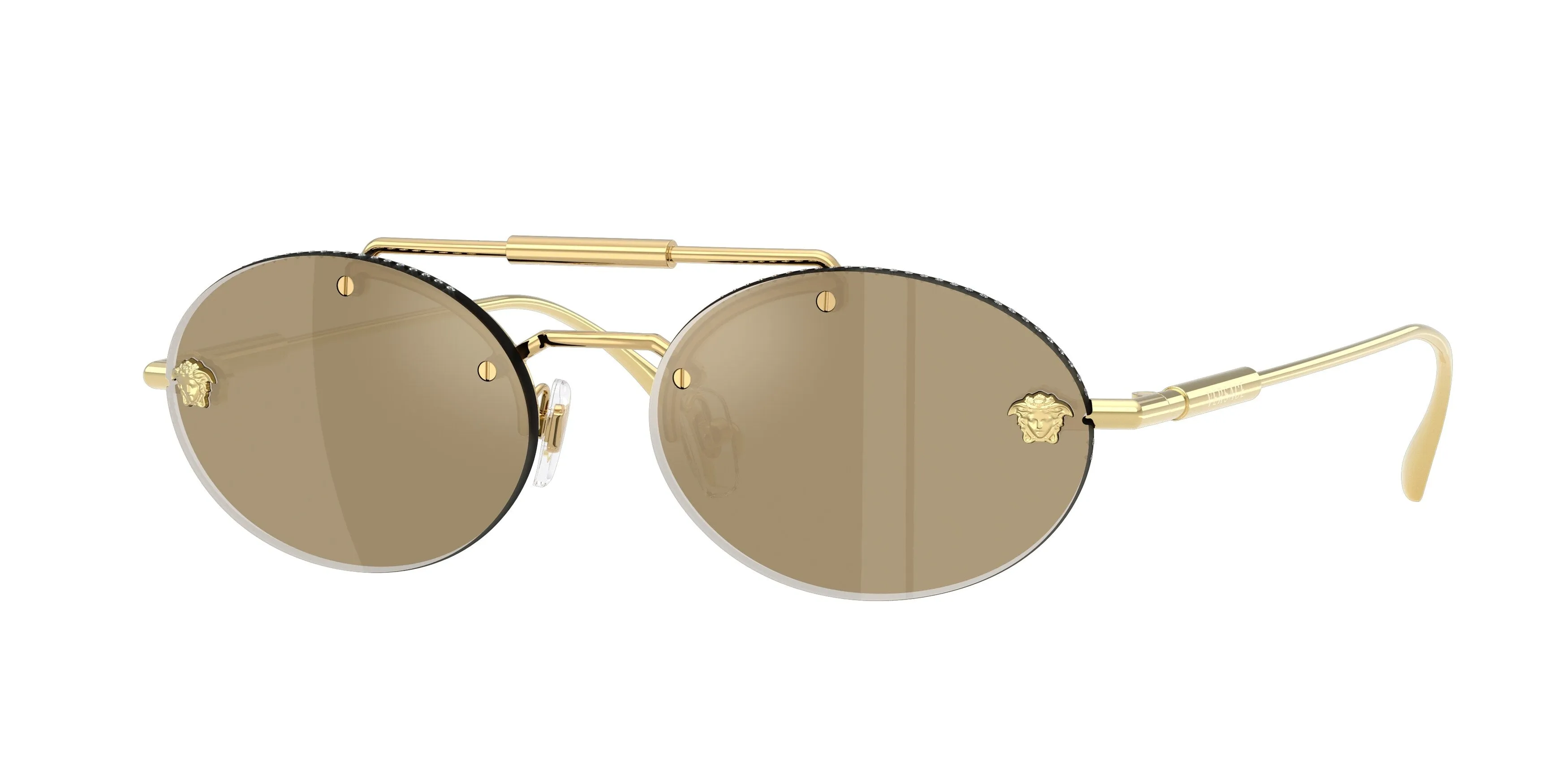 Versace VE2295 K00303 Occhiali da sole Metallo Oro Giallo Rotonda Normale - immagine 1