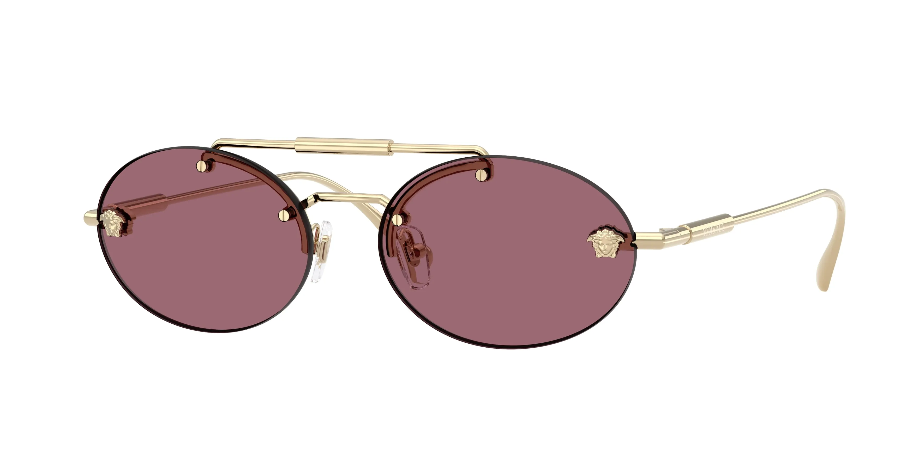 Versace VE2295 12521A Occhiali da sole Metallo Oro Viola Rotonda Normale - immagine 1