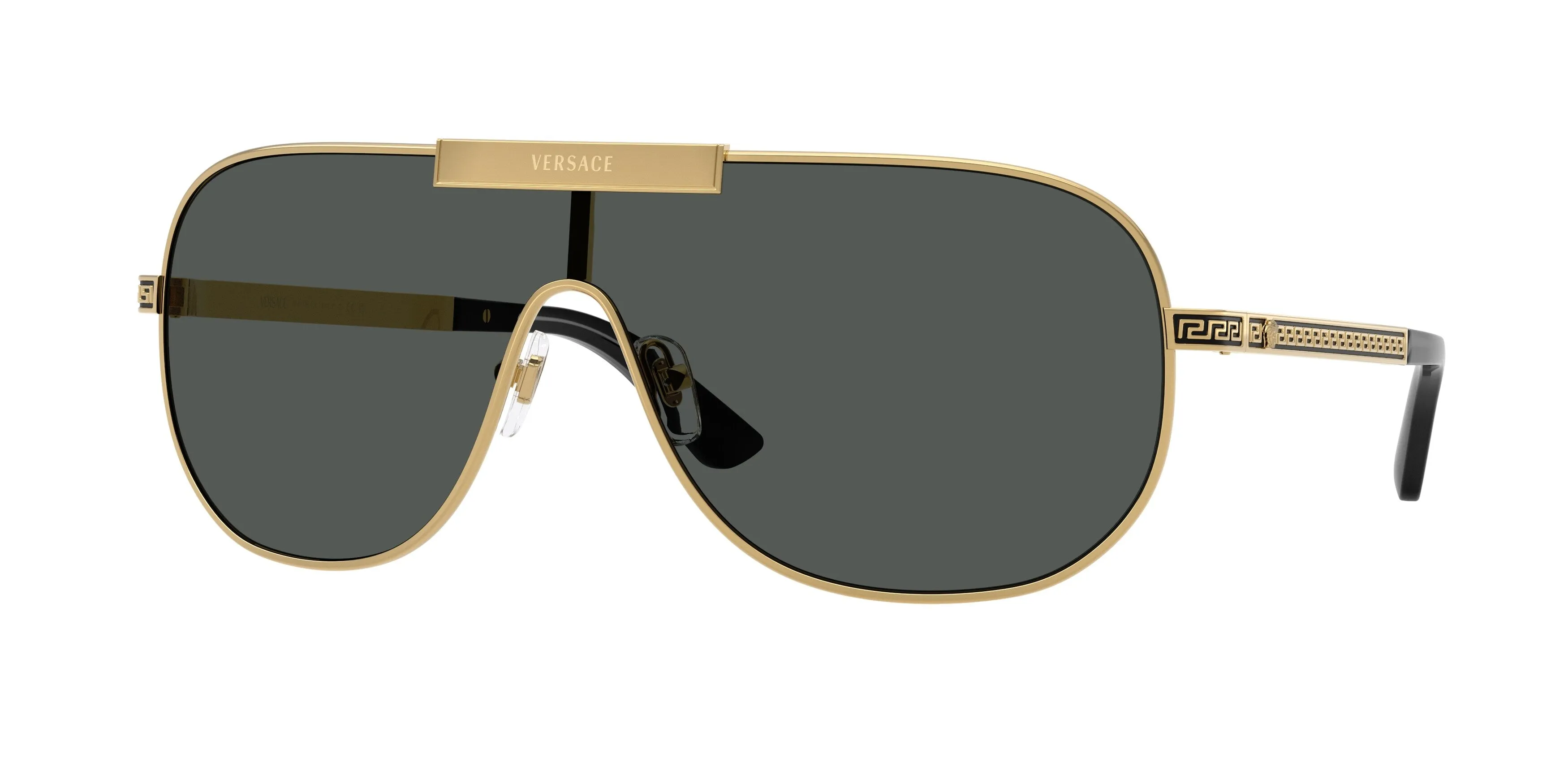 Versace VE2293 100287 Occhiali da sole Metallo Oro Grigio Geometrica Normale - immagine 1