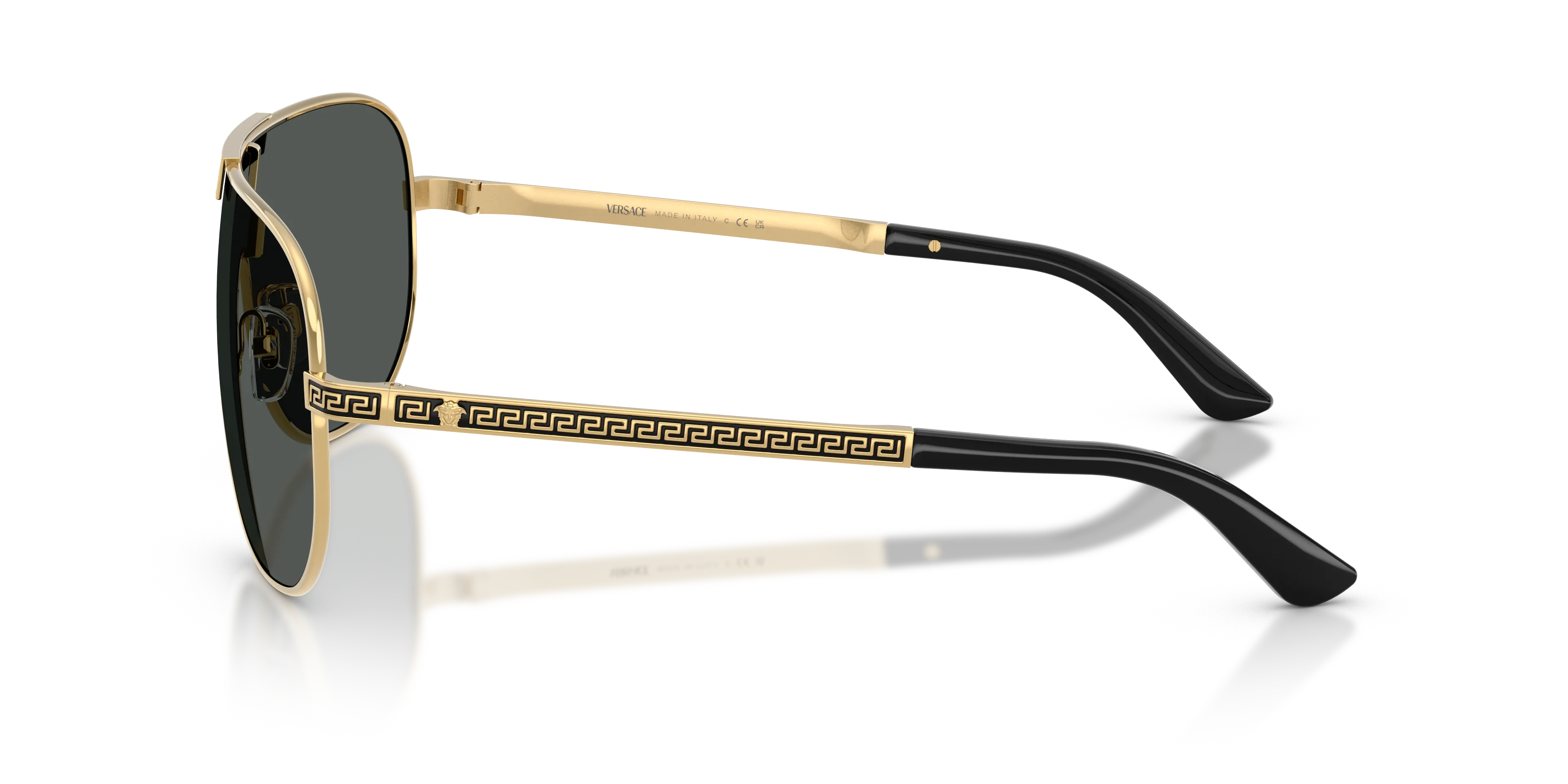 Versace VE2293 100287 Occhiali da sole Metallo Oro Grigio Geometrica Normale - immagine 4