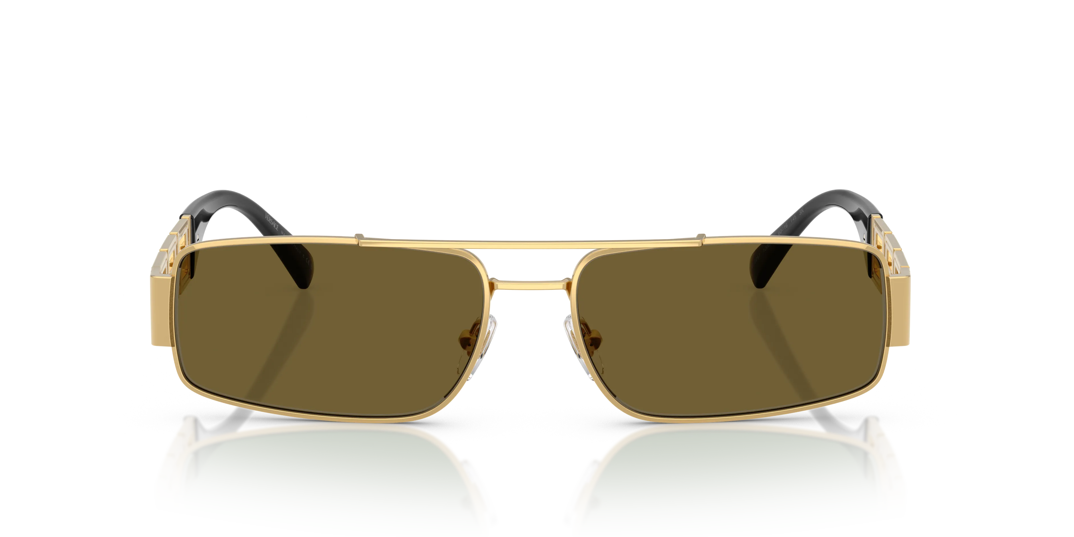 Versace VE2257 100273 Occhiali da sole Metallo Oro Marrone Squadrata Normale - immagine 3