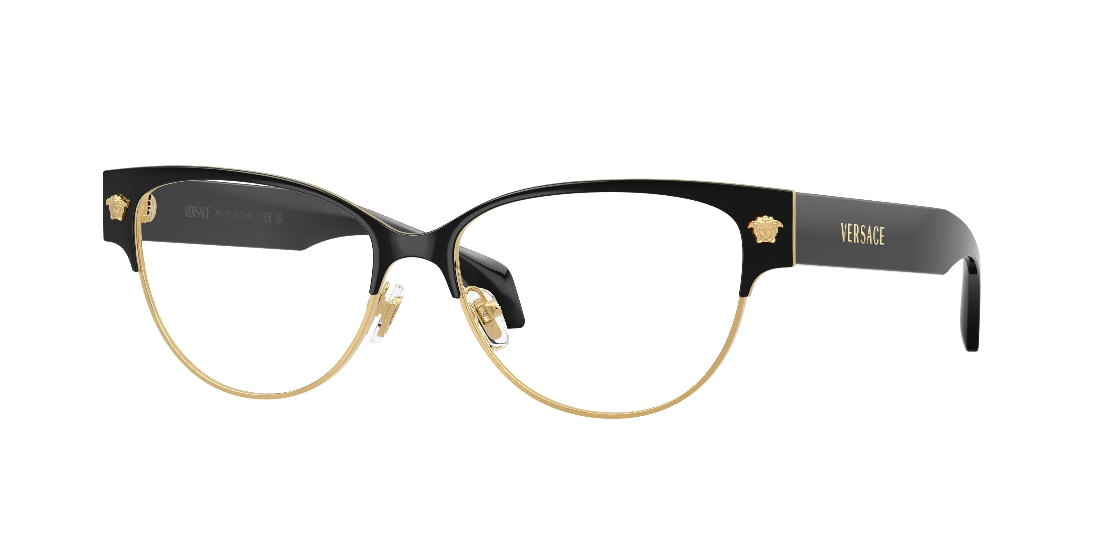 Versace VE1318 1433 Montature da vista Metallo Nero Trasparente Cat Eye Normale - immagine 1