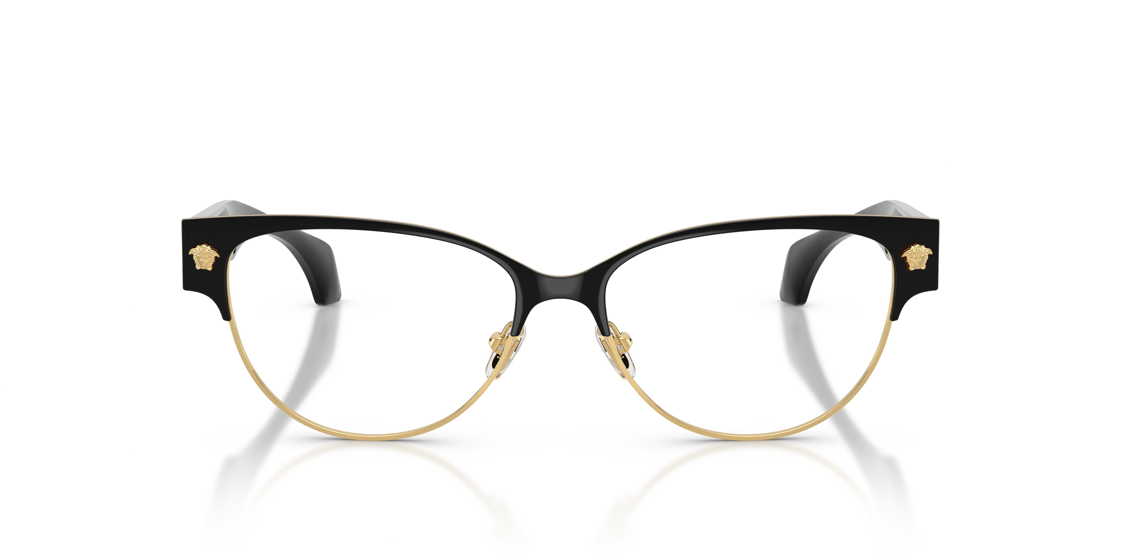 Versace VE1318 1433 Montature da vista Metallo Nero Trasparente Cat Eye Normale - immagine 3