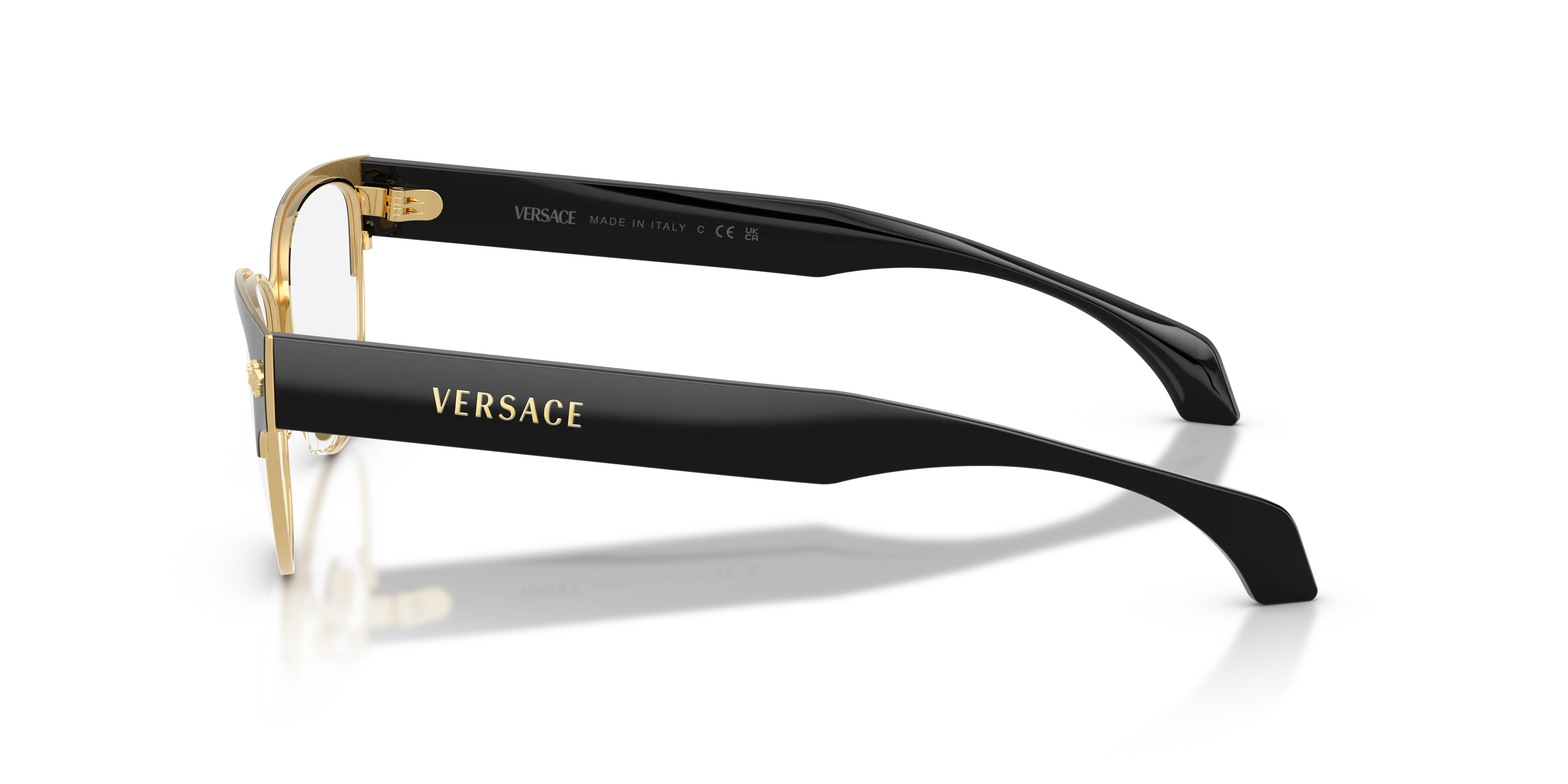 Versace VE1318 1433 Montature da vista Metallo Nero Trasparente Cat Eye Normale - immagine 4
