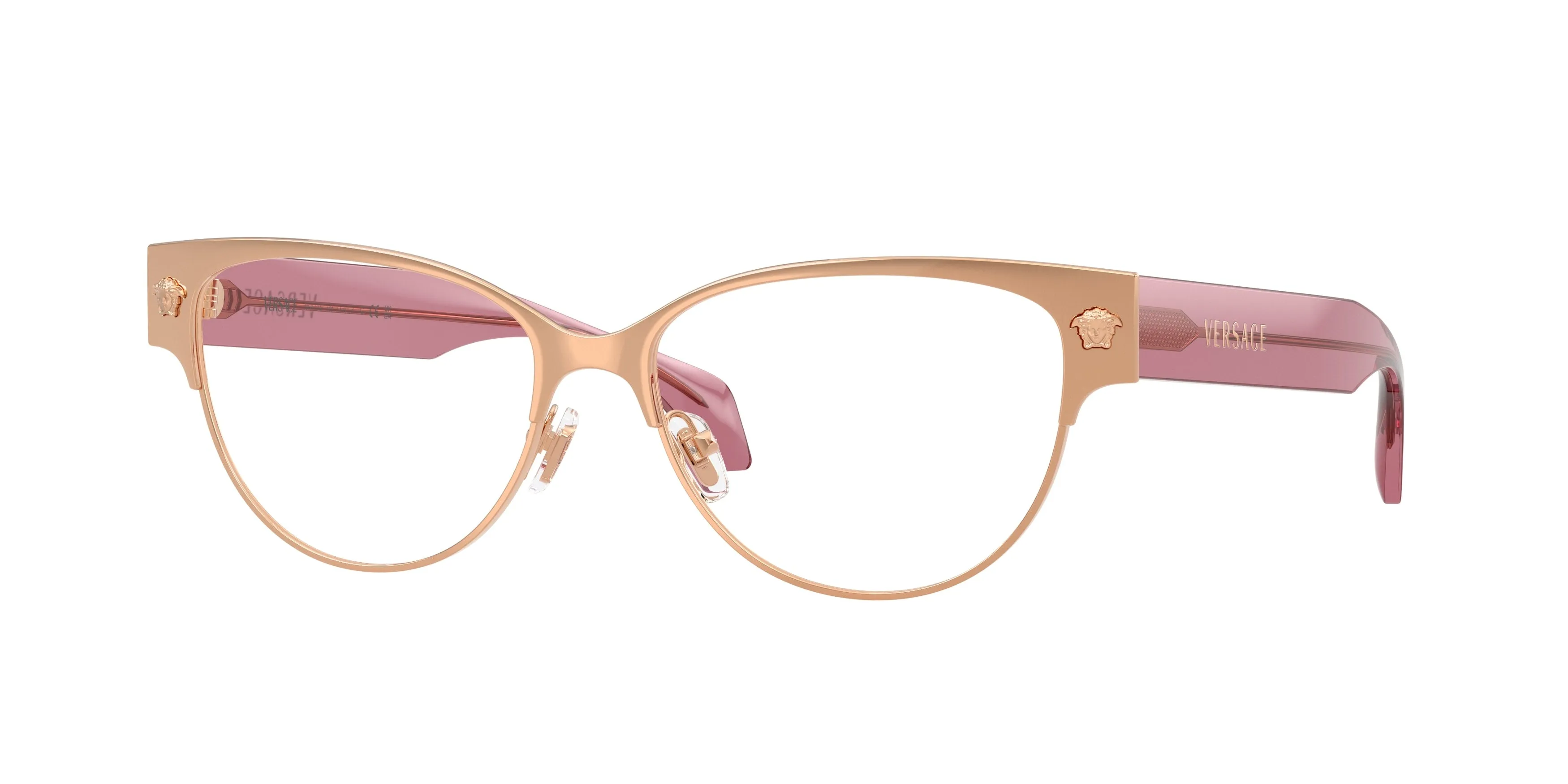 Versace VE1318 1412 Montature da vista Metallo Oro Trasparente Cat Eye Normale - immagine 1