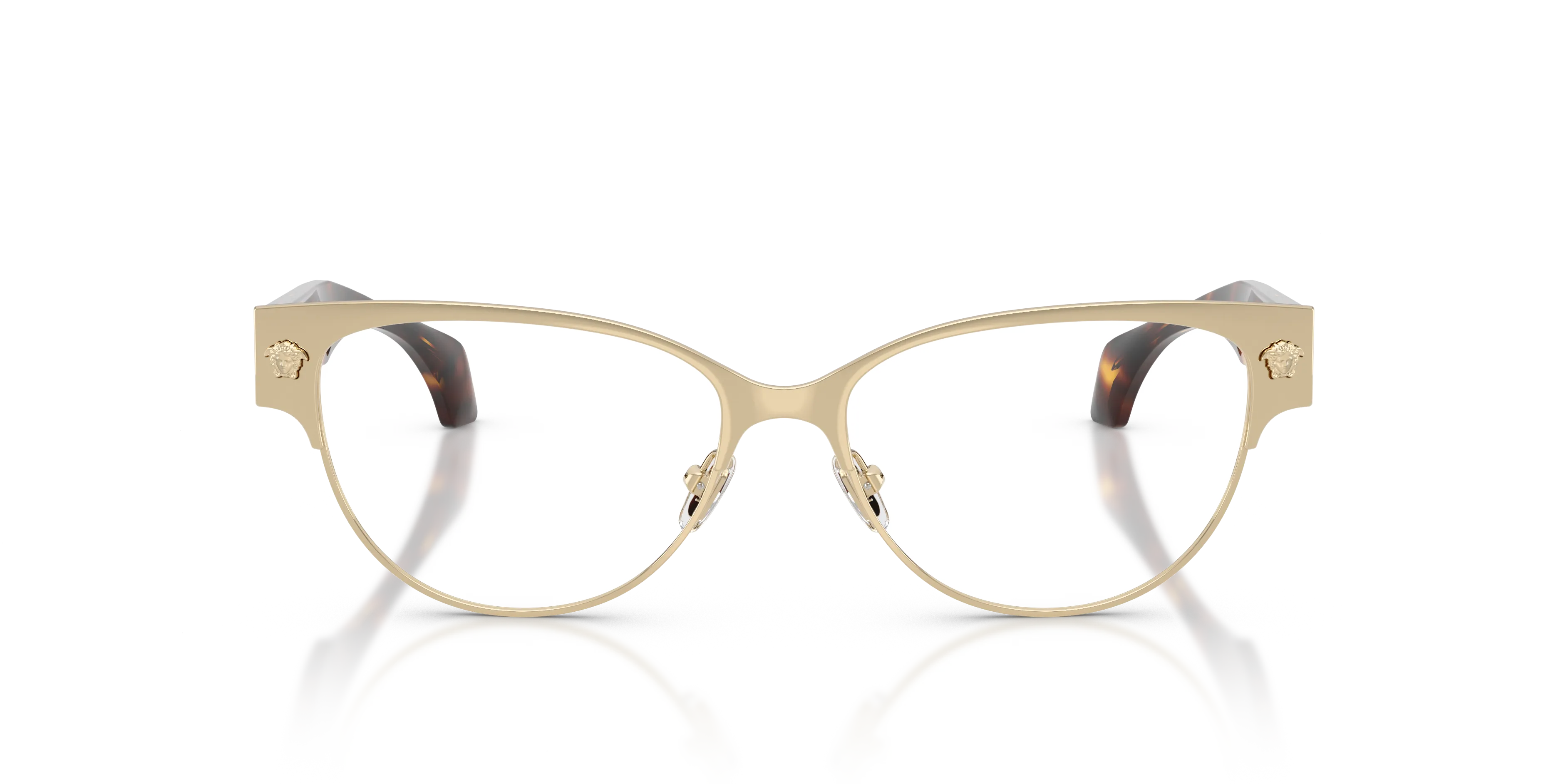 Versace VE1318 1252 Montature da vista Metallo Oro Trasparente Cat Eye Normale - immagine 3