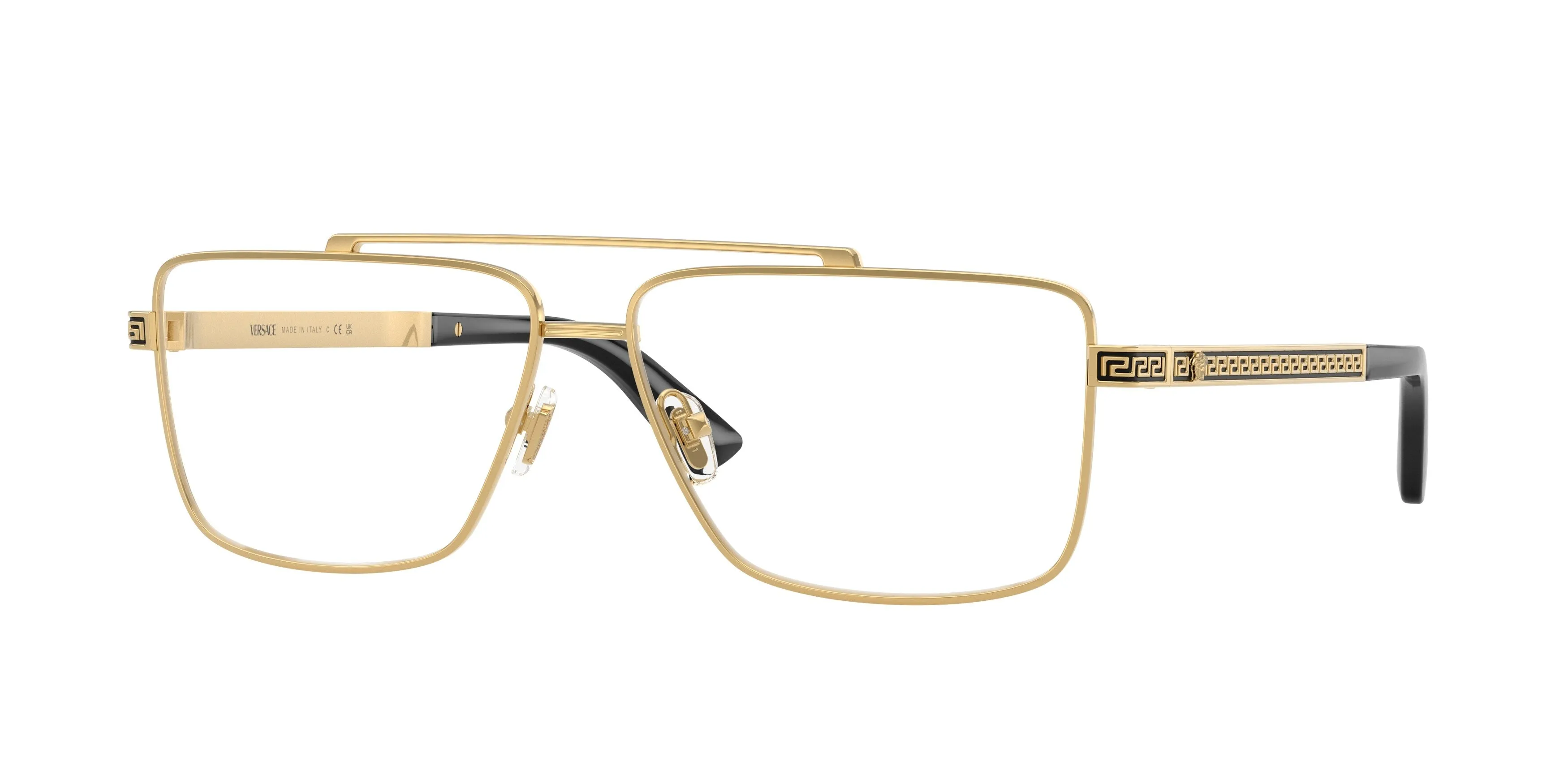 Versace VE1315 1436 Montature da vista Metallo Oro Trasparente Squadrata Normale - immagine 1