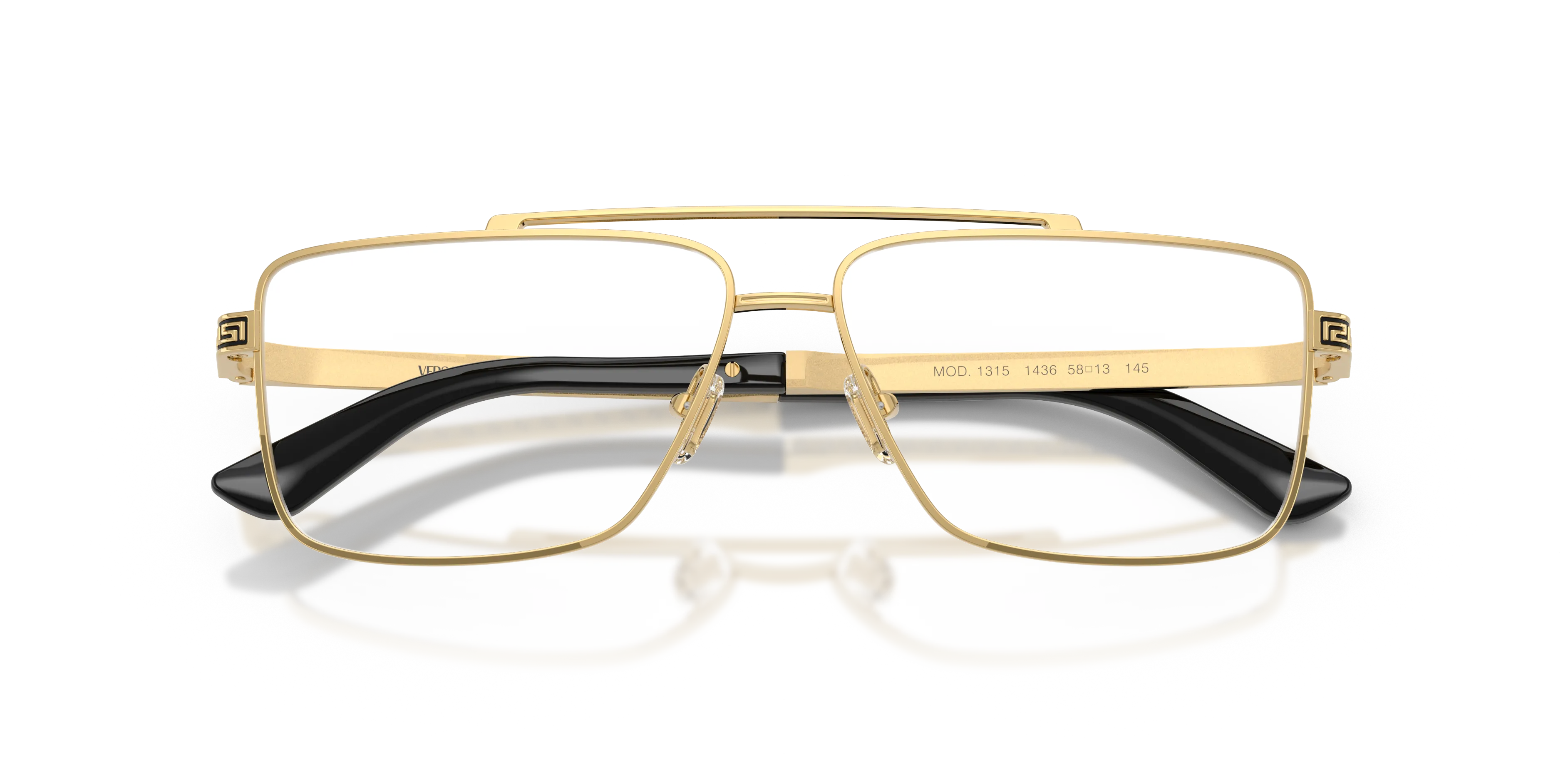 Versace VE1315 1436 Montature da vista Metallo Oro Trasparente Squadrata Normale - immagine 2