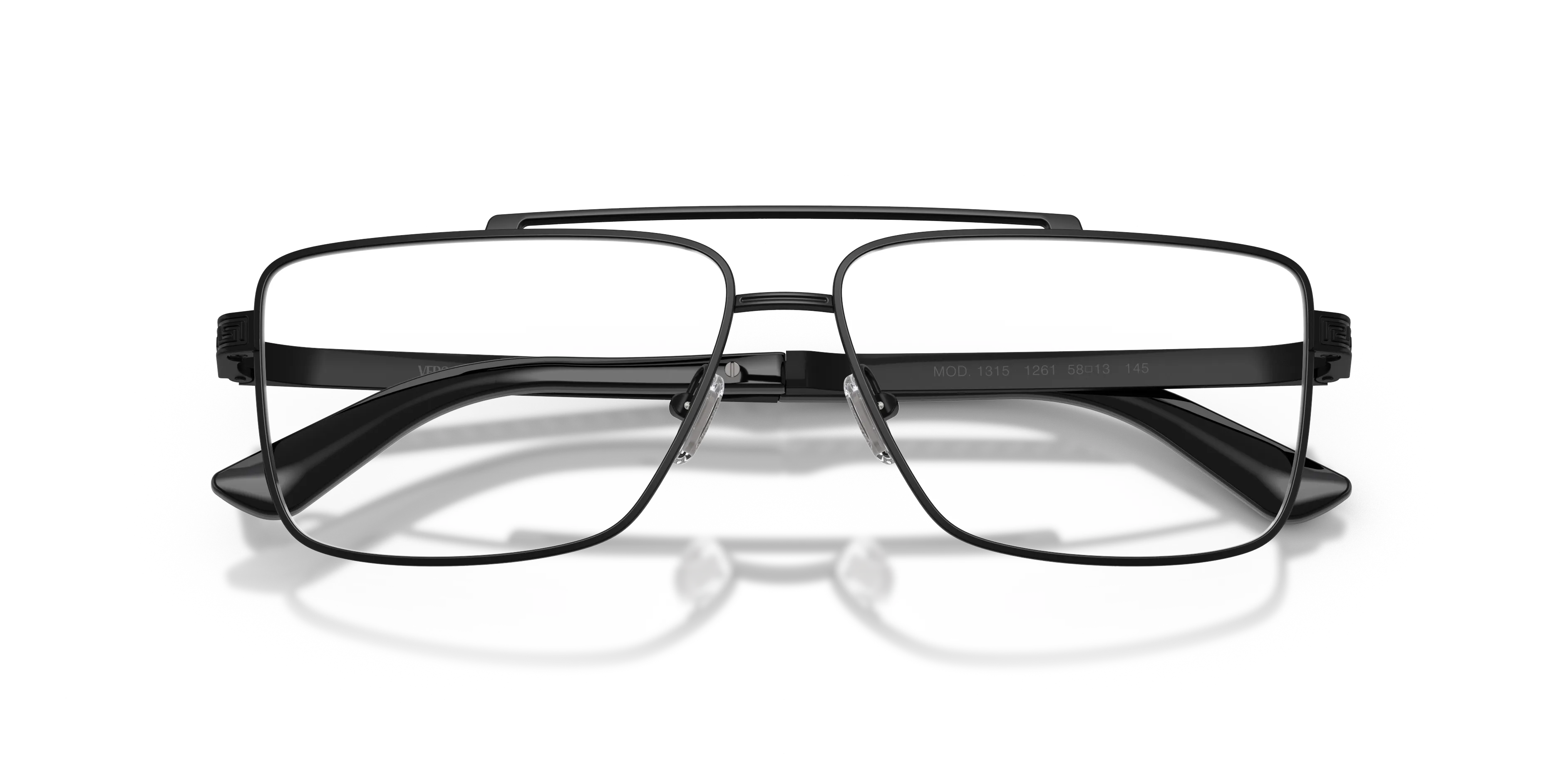 Versace VE1315 1261 Montature da vista Metallo Nero Trasparente Squadrata Normale - immagine 2