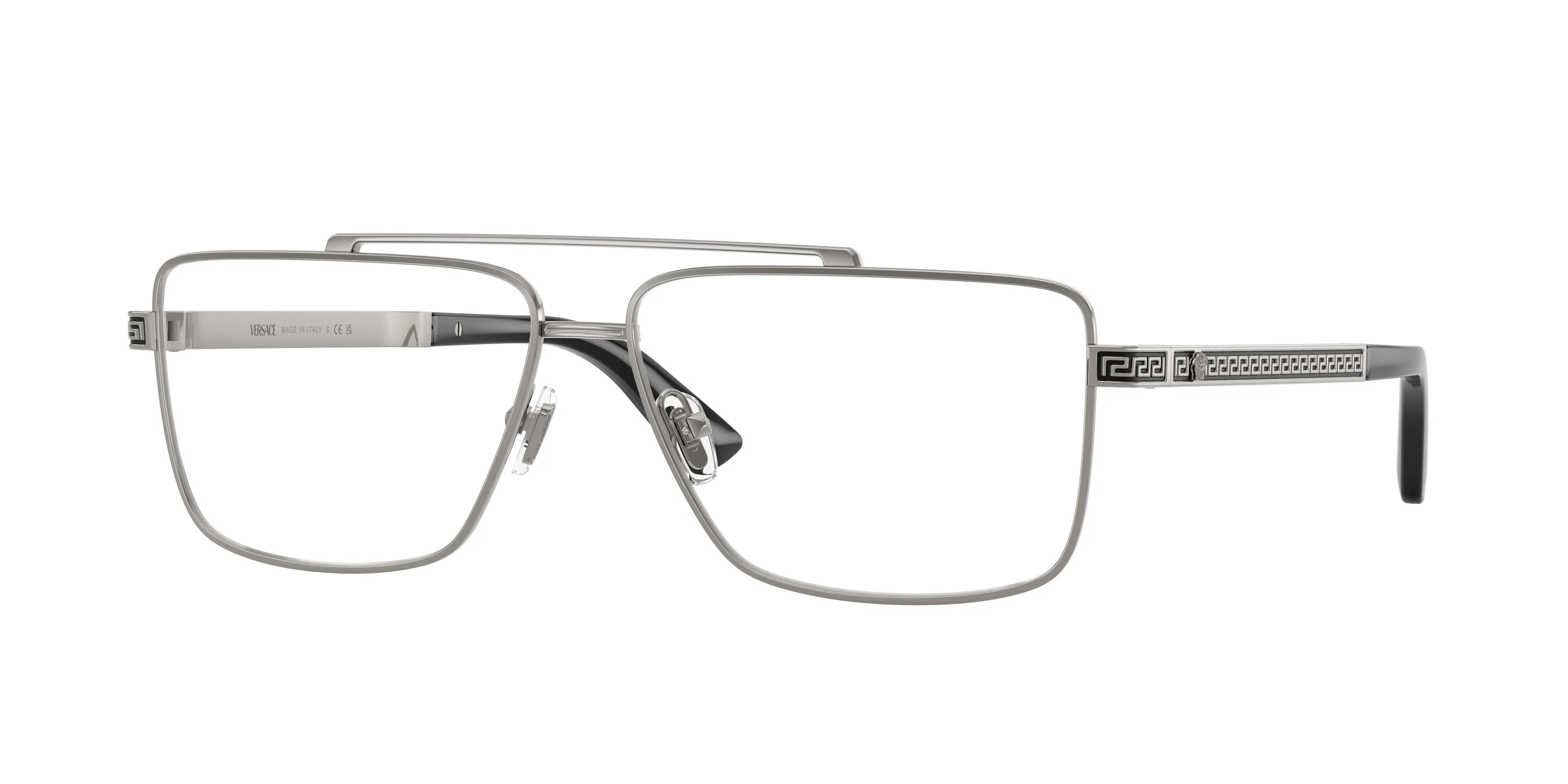 Versace VE1315 1001 Montature da vista Metallo Grigio Trasparente Squadrata Normale - immagine 1