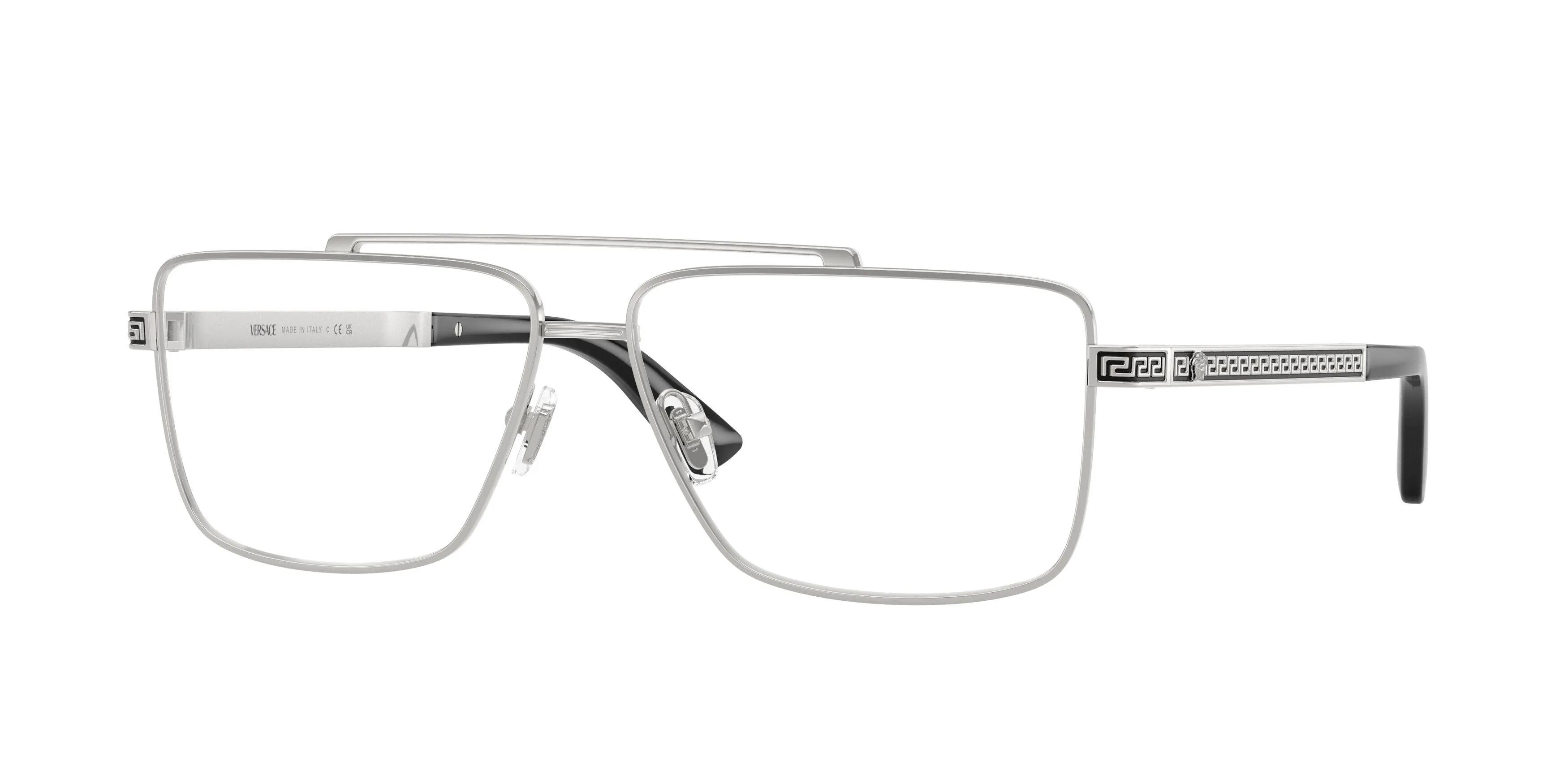 Versace VE1315 1000 Montature da vista Metallo Argento Trasparente Squadrata Normale - immagine 1