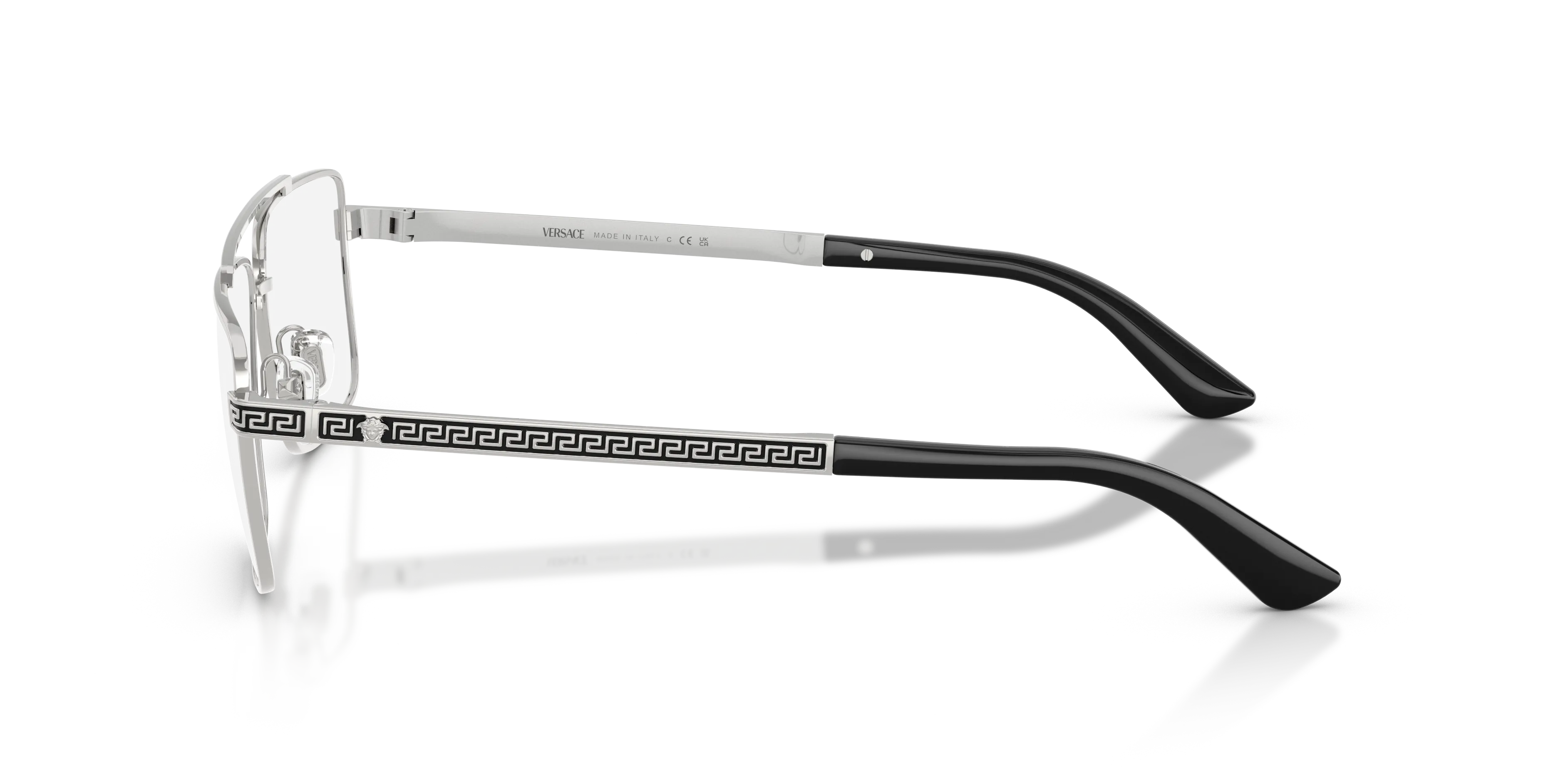 Versace VE1315 1000 Montature da vista Metallo Argento Trasparente Squadrata Normale - immagine 4