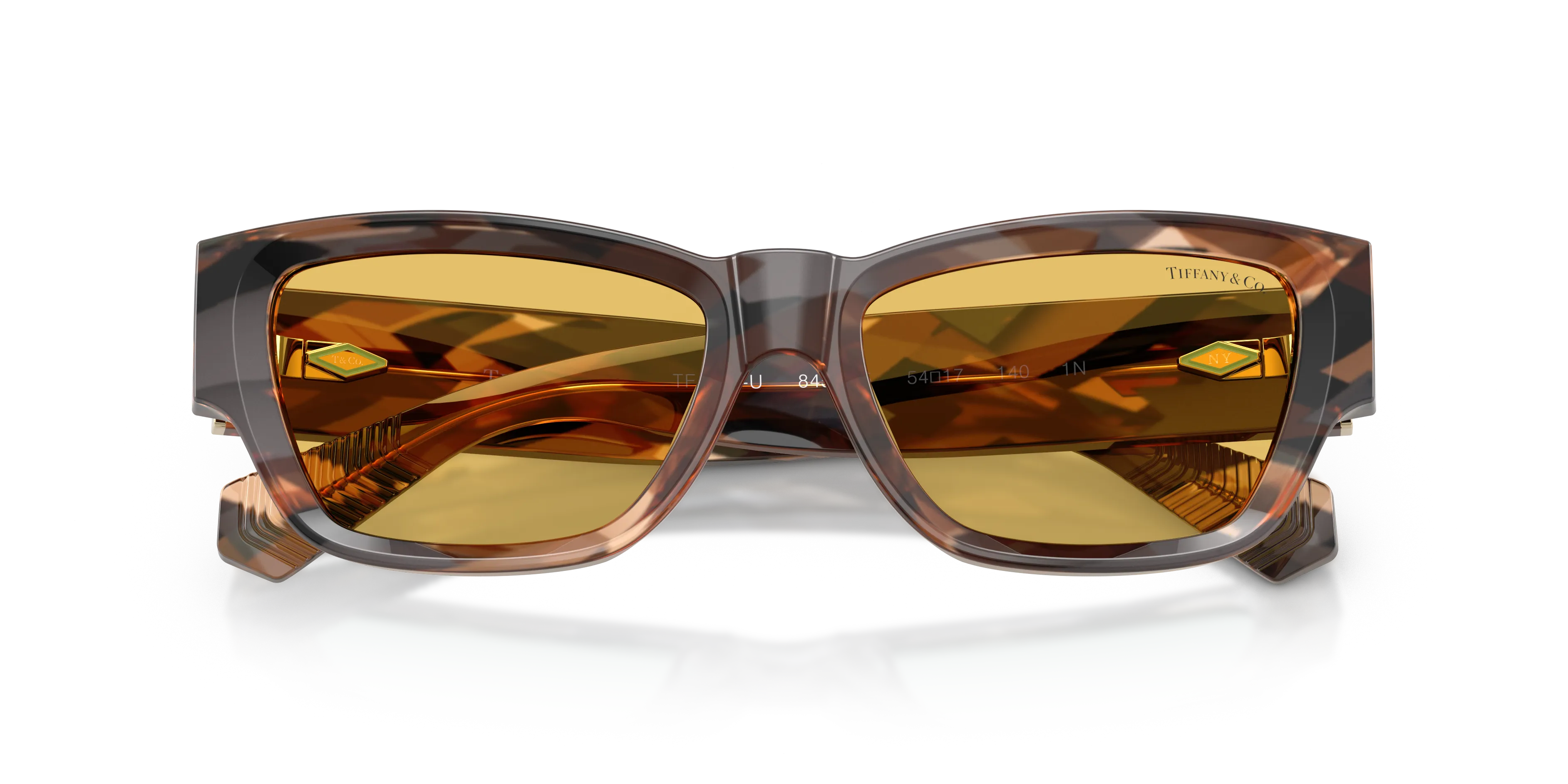 Tiffany TF4265U 845485 Occhiali da sole Acetato Marrone Giallo Squadrata Normale - immagine 2