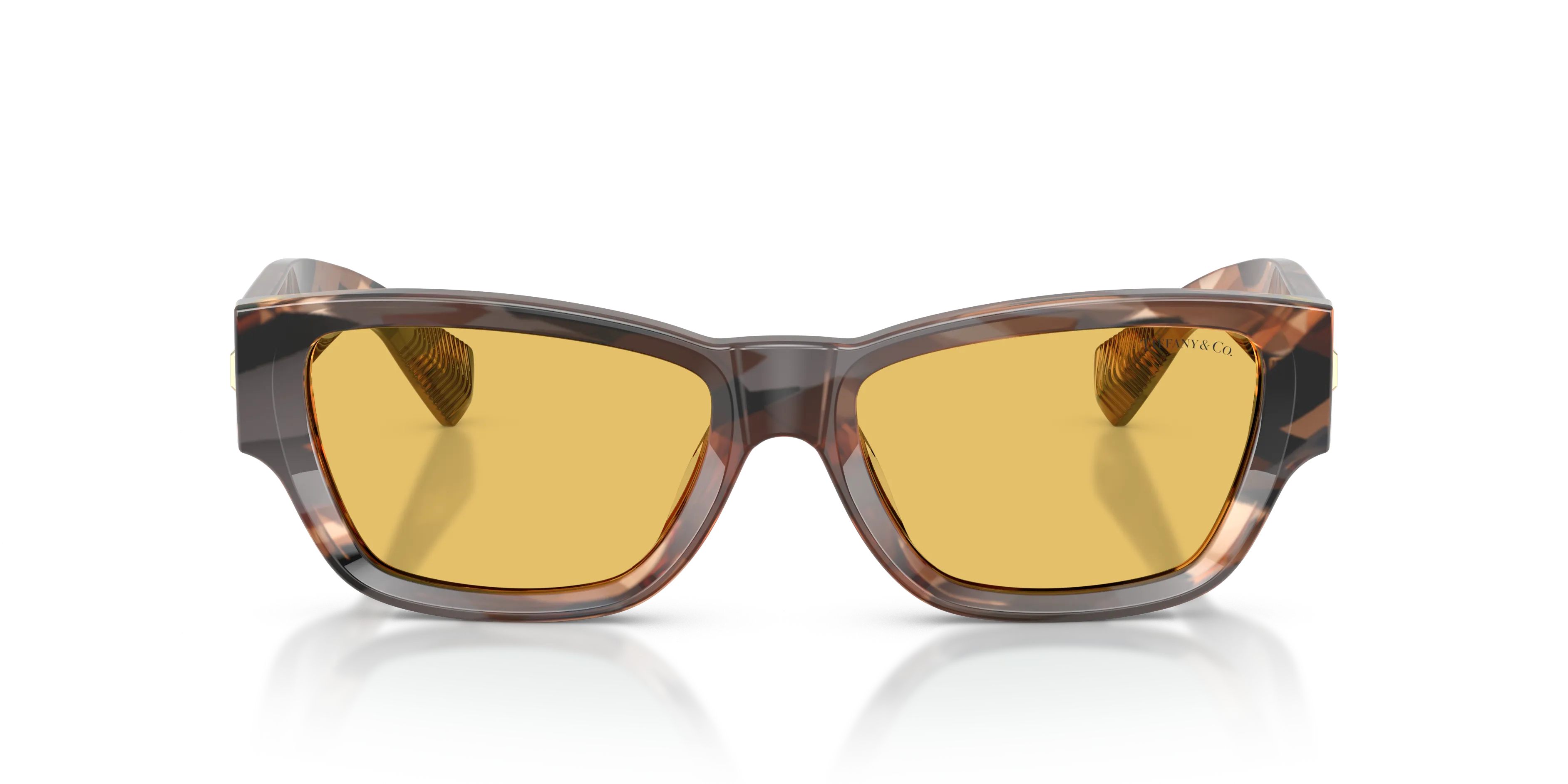 Tiffany TF4265U 845485 Occhiali da sole Acetato Marrone Giallo Squadrata Normale - immagine 3