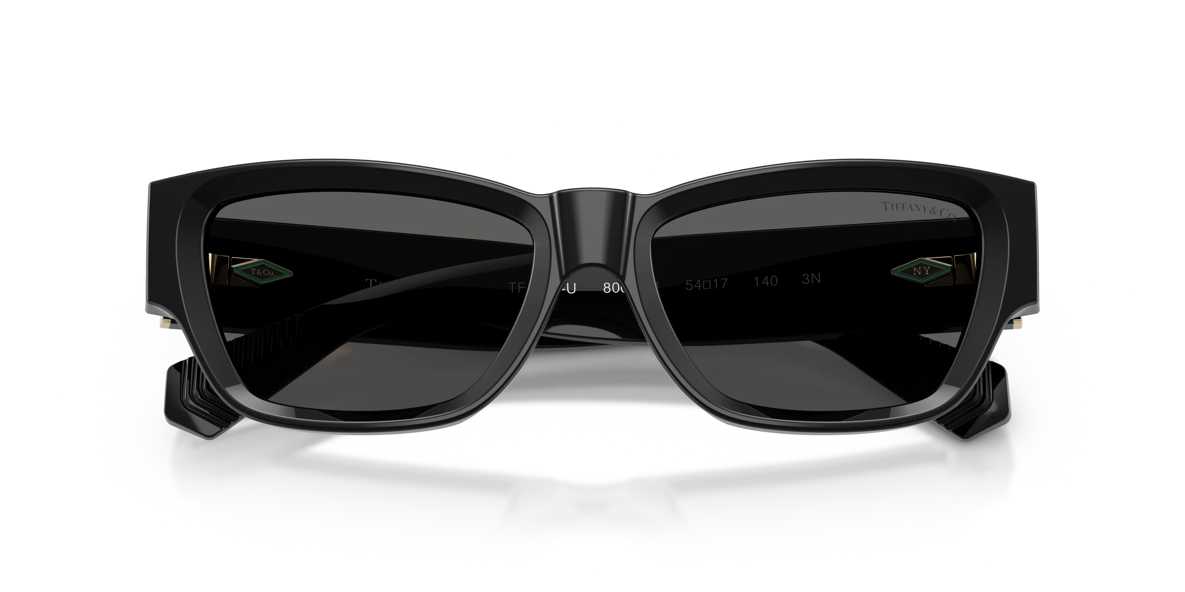 Tiffany TF4265U 8001S4 Occhiali da sole Acetato Nero Grigio Squadrata Normale - immagine 2