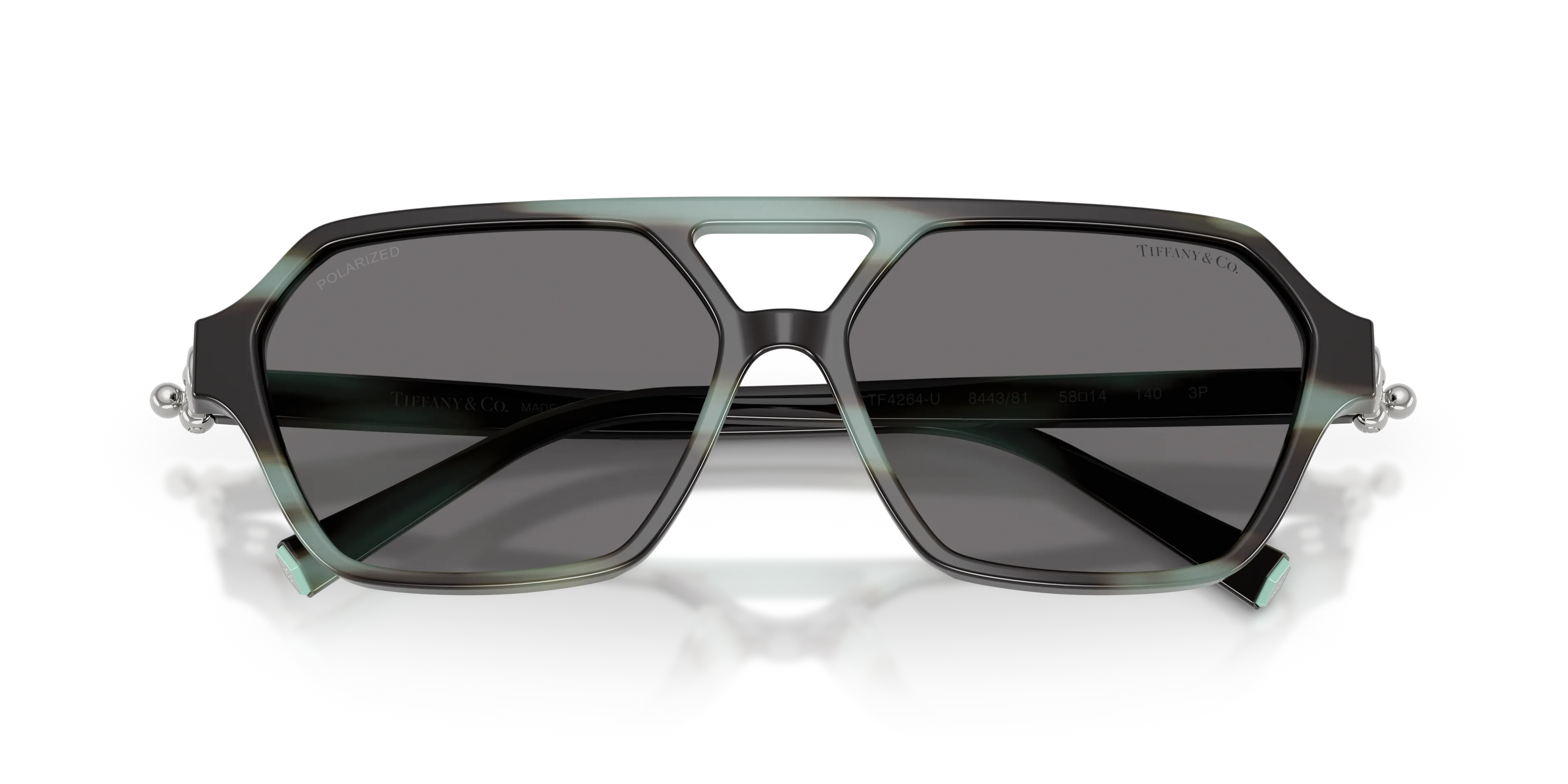 Tiffany TF4264U 844381 Occhiali da sole Acetato Tartaruga Grigio Squadrata Polarizzata - immagine 2