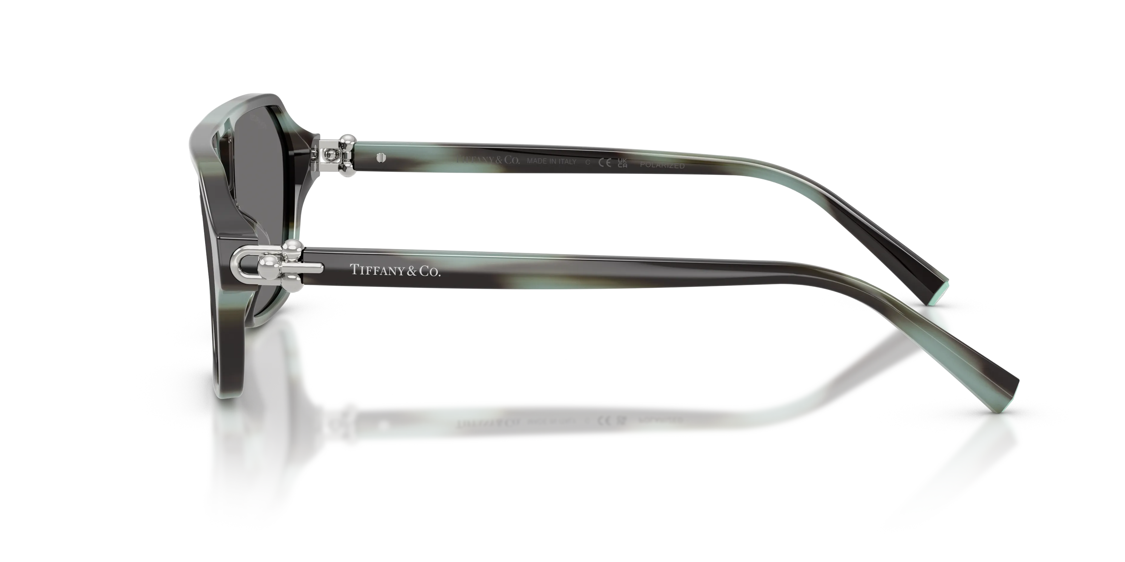 Tiffany TF4264U 844381 Occhiali da sole Acetato Tartaruga Grigio Squadrata Polarizzata - immagine 4