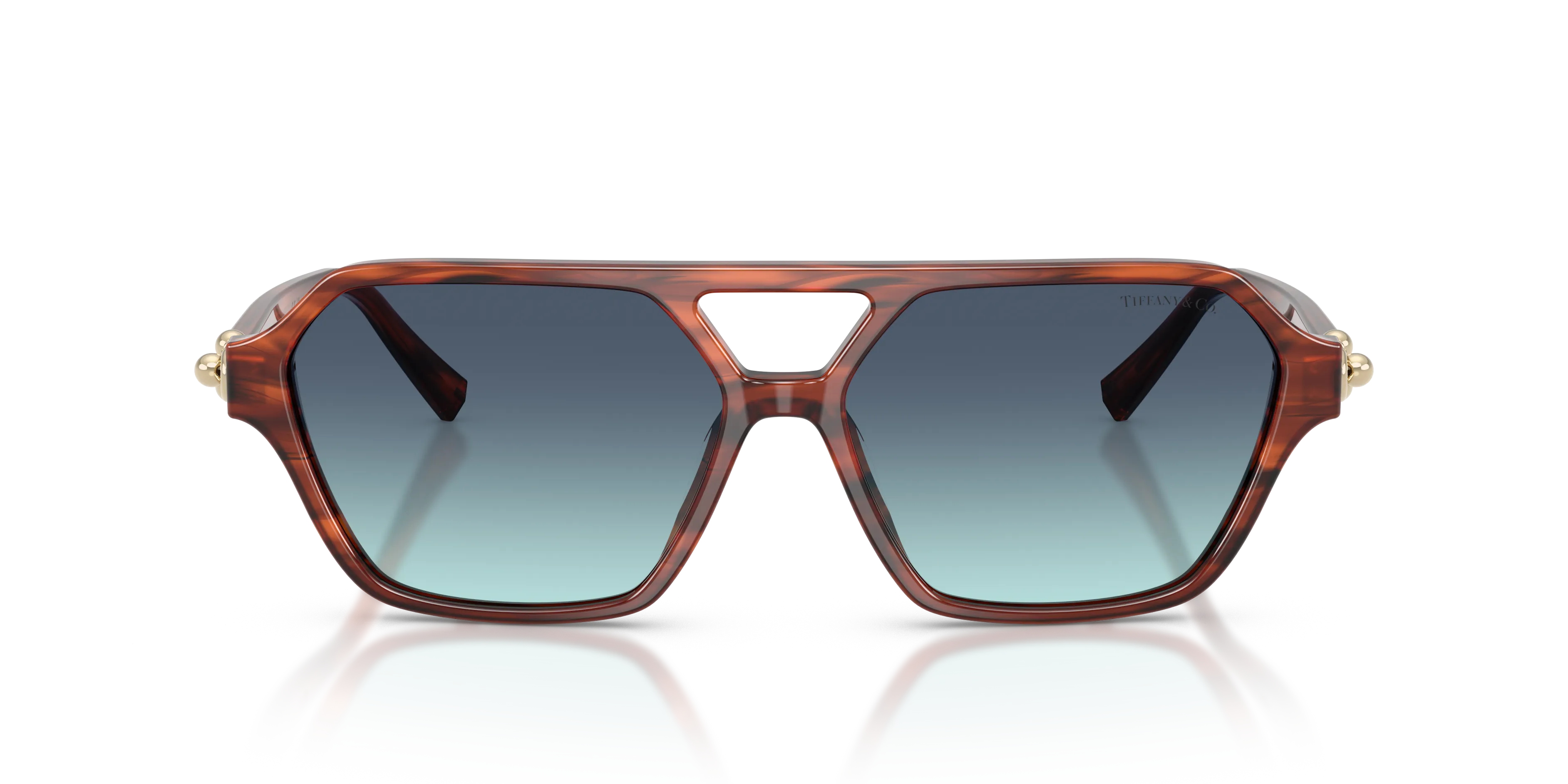 Tiffany TF4264U 84409S Occhiali da sole Acetato Tartaruga Blu Squadrata Normale Sfumato - immagine 3