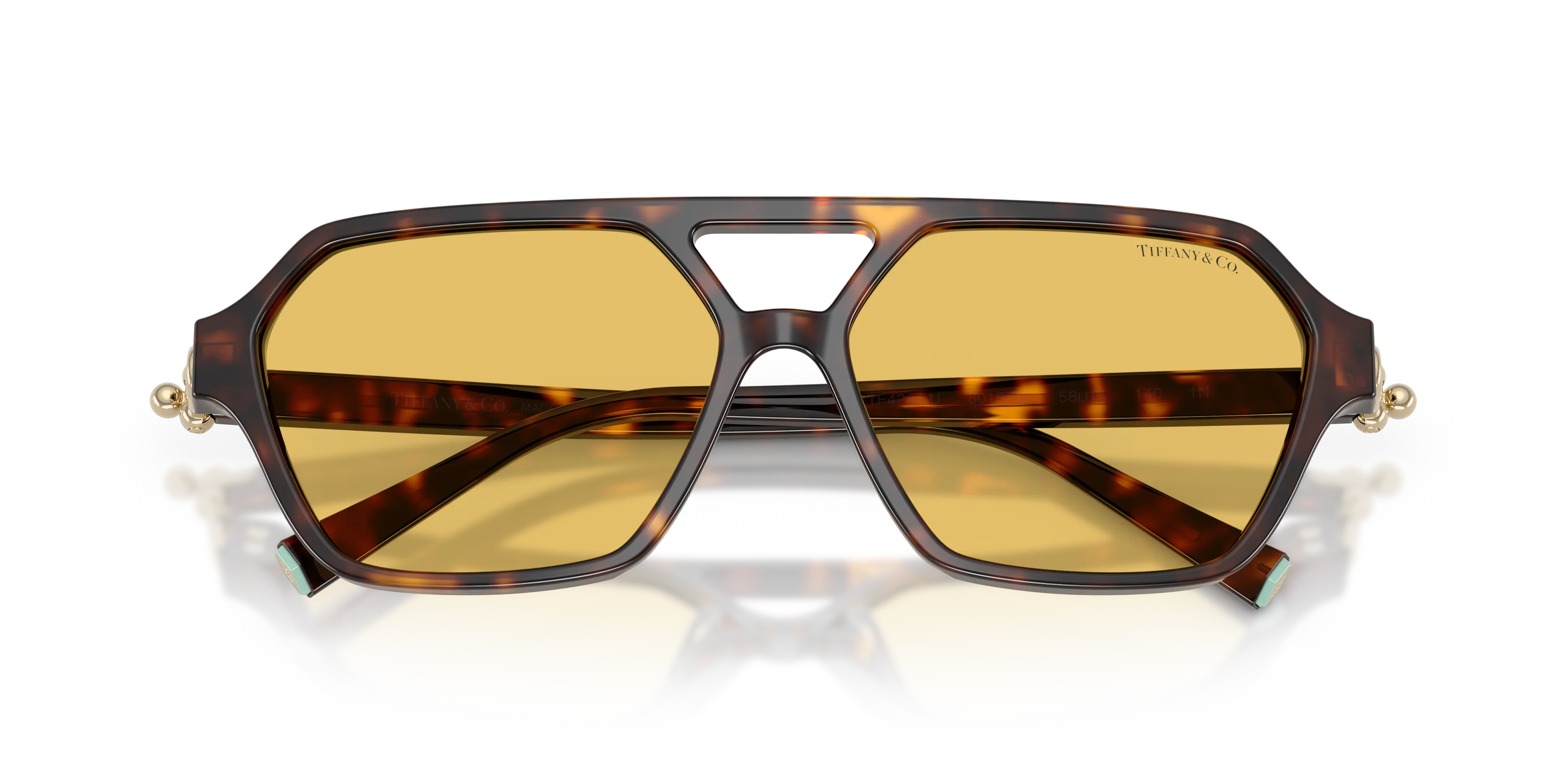 Tiffany TF4264U 801585 Occhiali da sole Acetato Tartaruga Giallo Squadrata Normale - immagine 2