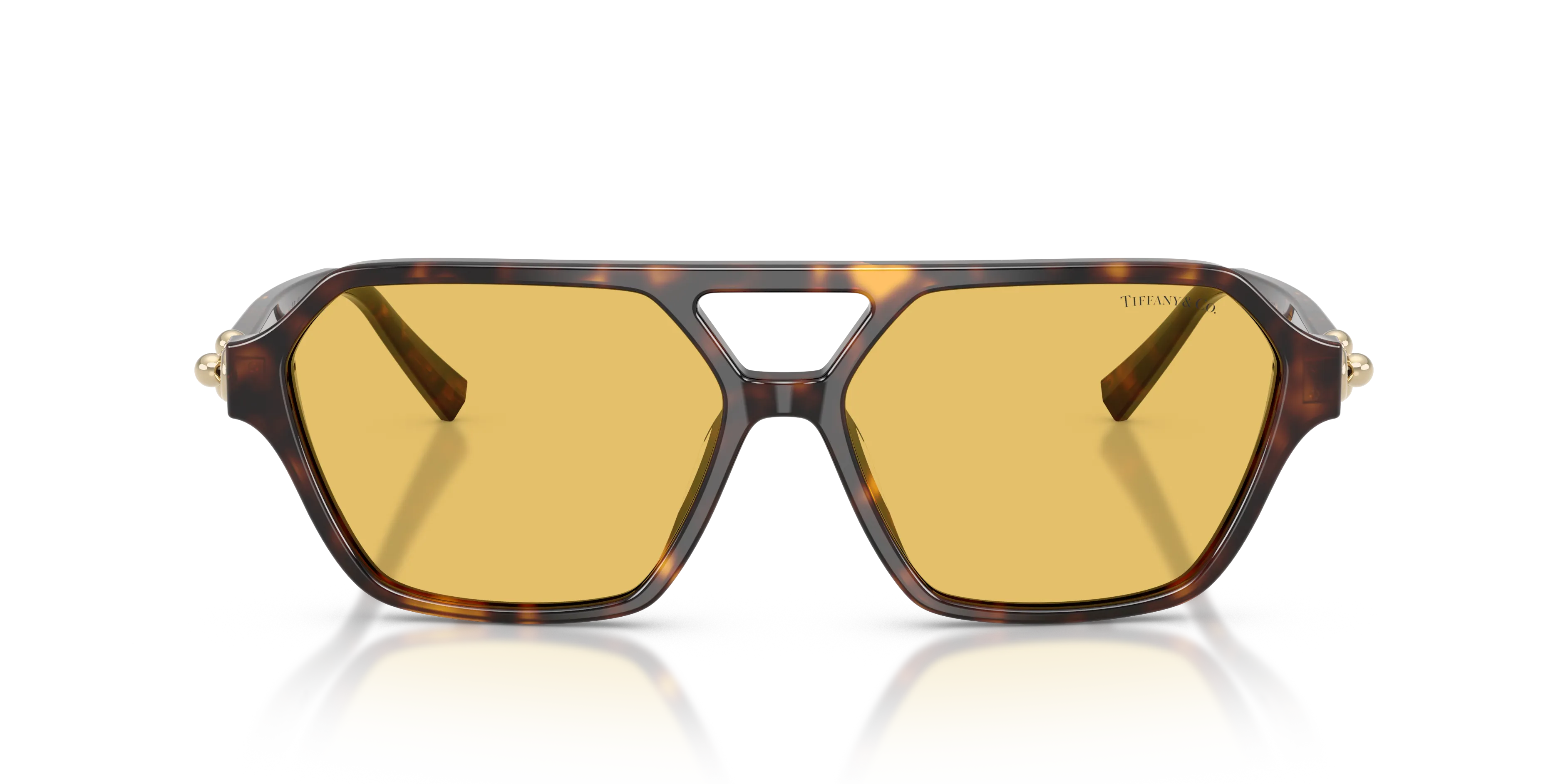 Tiffany TF4264U 801585 Occhiali da sole Acetato Tartaruga Giallo Squadrata Normale - immagine 3