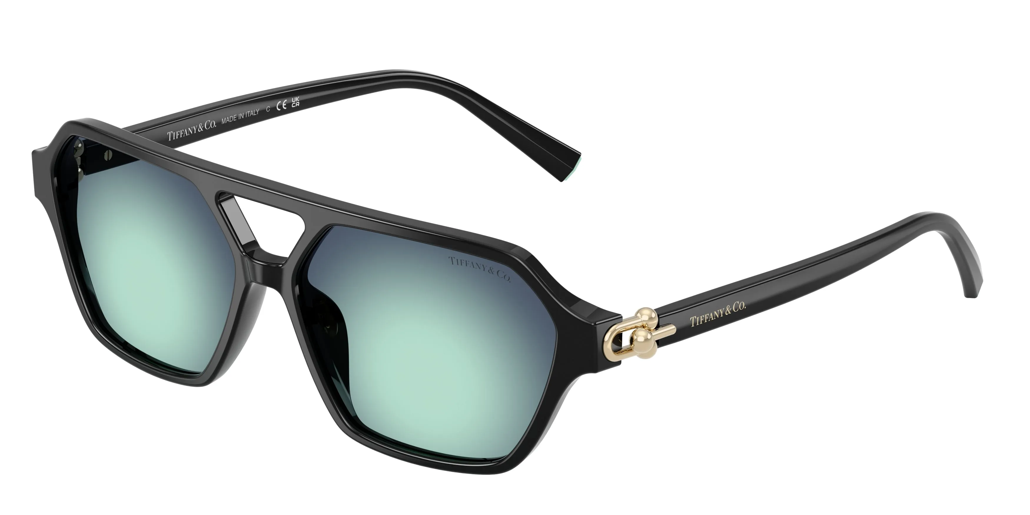 Tiffany TF4264U 80019S Occhiali da sole Acetato Nero Blu Squadrata Normale Sfumato - immagine 1