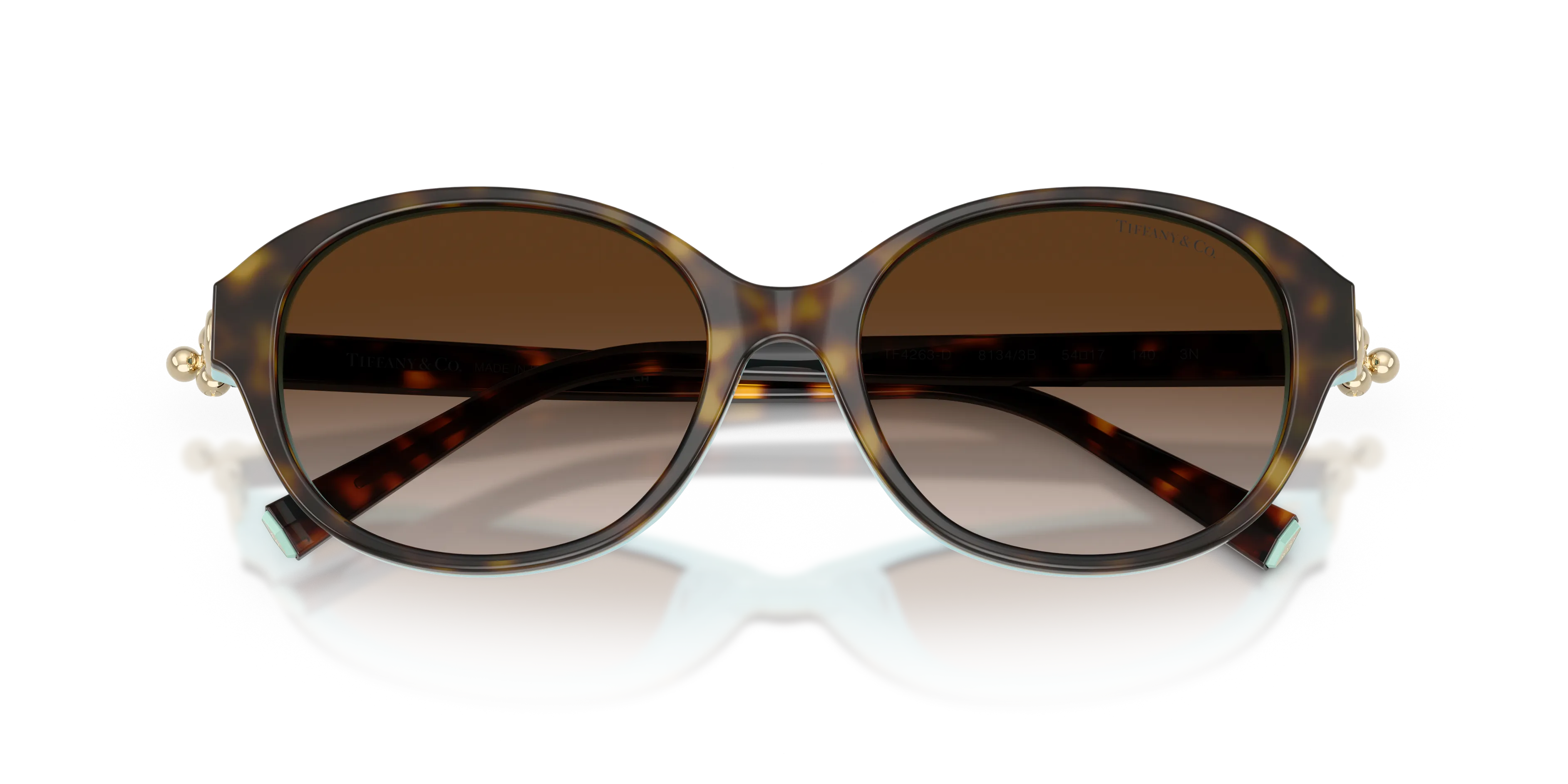 Tiffany TF4263D 81343B Occhiali da sole Acetato Marrone Marrone Rotonda Normale Sfumato - immagine 2