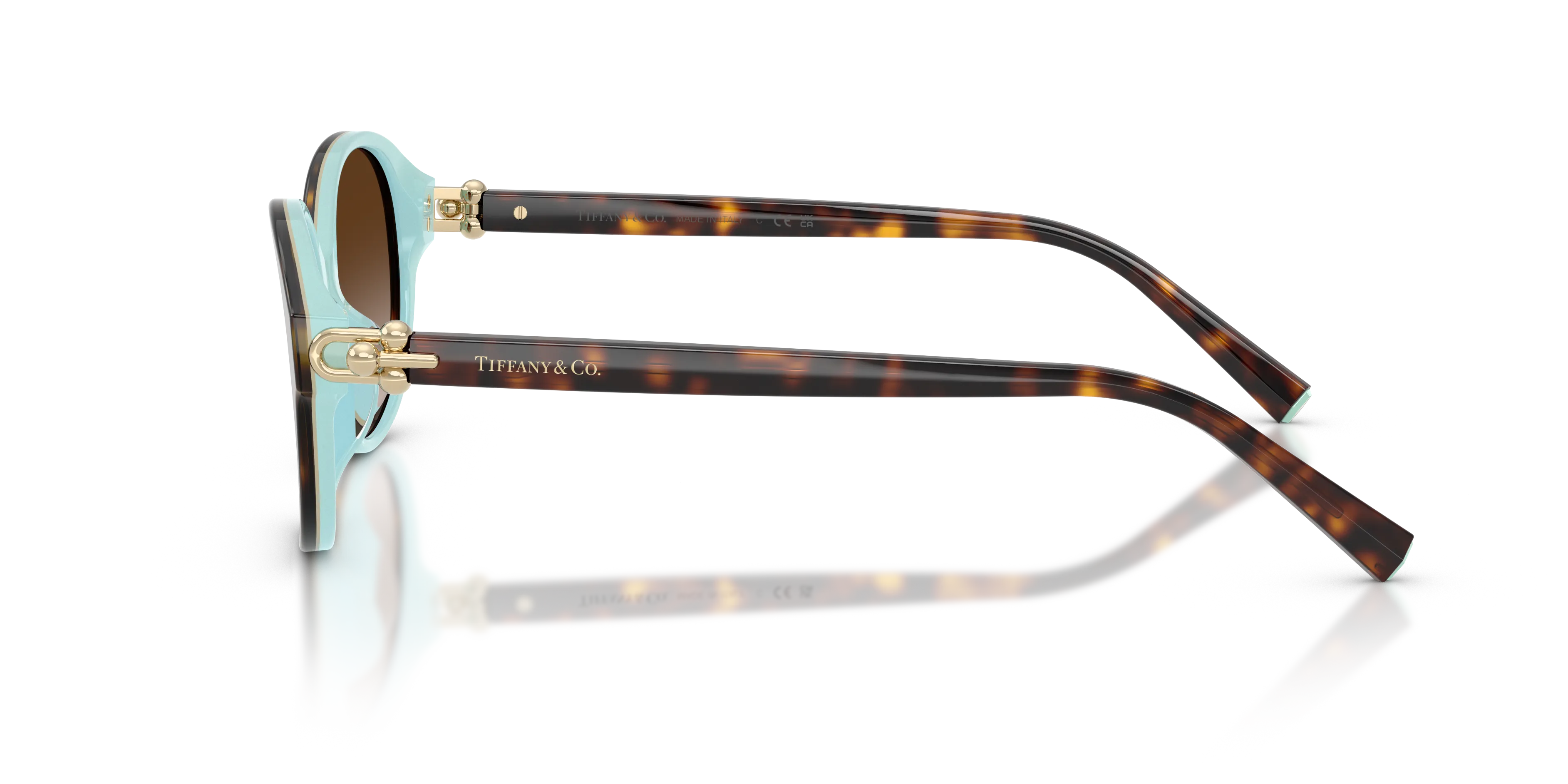 Tiffany TF4263D 81343B Occhiali da sole Acetato Marrone Marrone Rotonda Normale Sfumato - immagine 4
