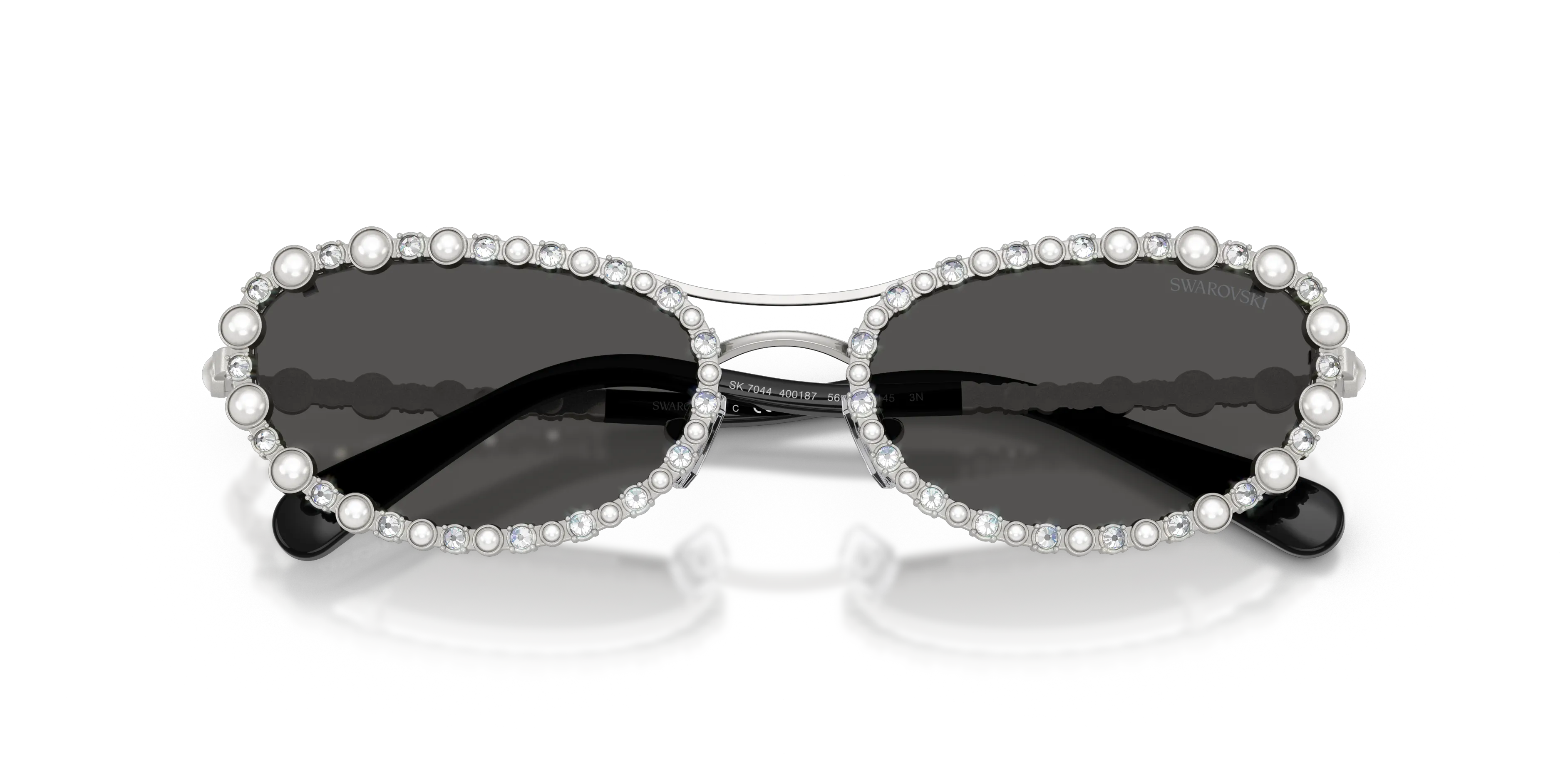 Swarovski SK7044 400187 Occhiali da sole Metallo Argento Grigio Rotonda Normale - immagine 2