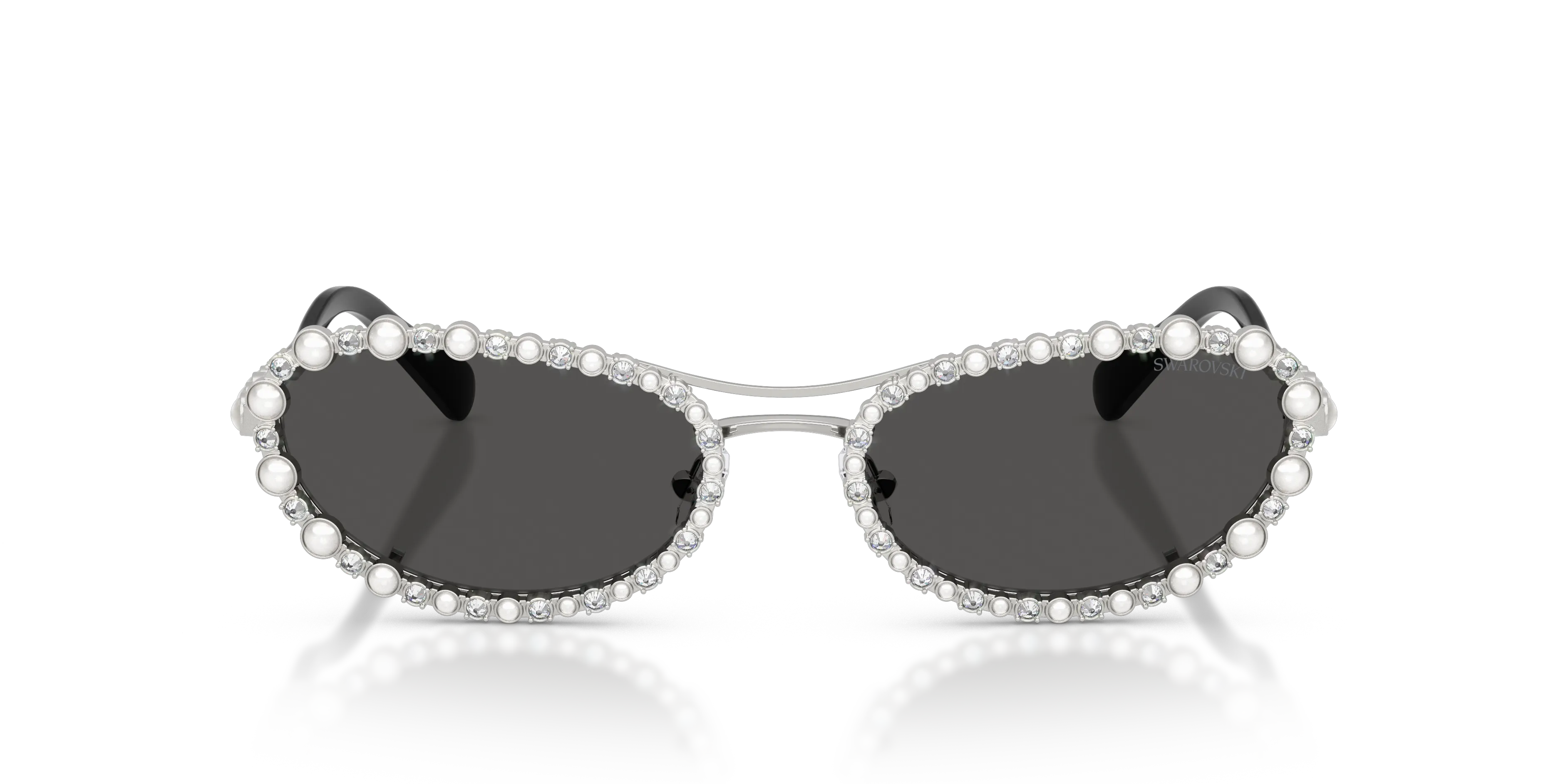 Swarovski SK7044 400187 Occhiali da sole Metallo Argento Grigio Rotonda Normale - immagine 3