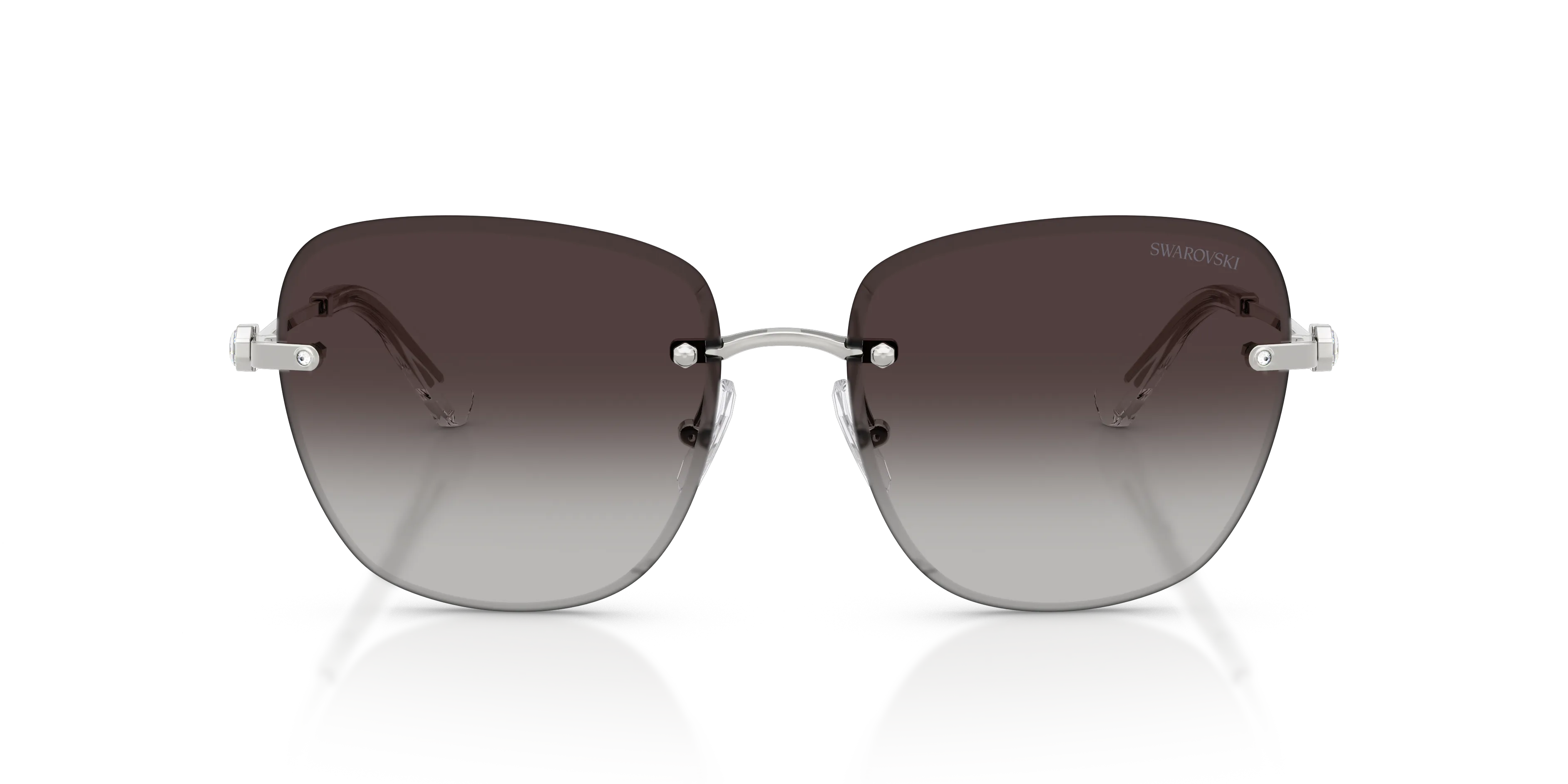 Swarovski SK7043 40018G Occhiali da sole Metallo Argento Grigio Squadrata Normale Sfumato - immagine 3