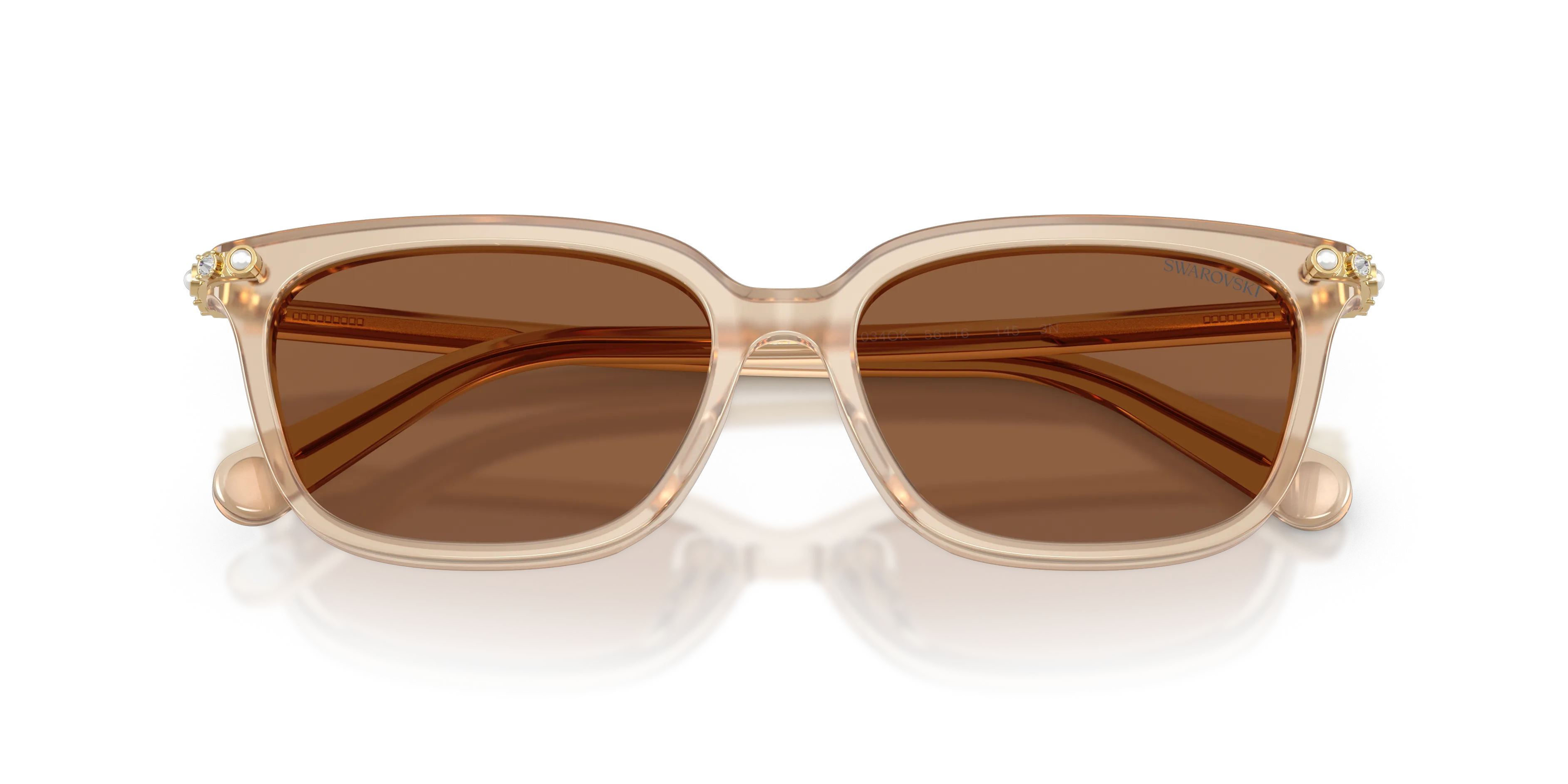 Swarovski SK6064D 1034OK Occhiali da sole Acetato Beige Bronzo Pillow Normale - immagine 2