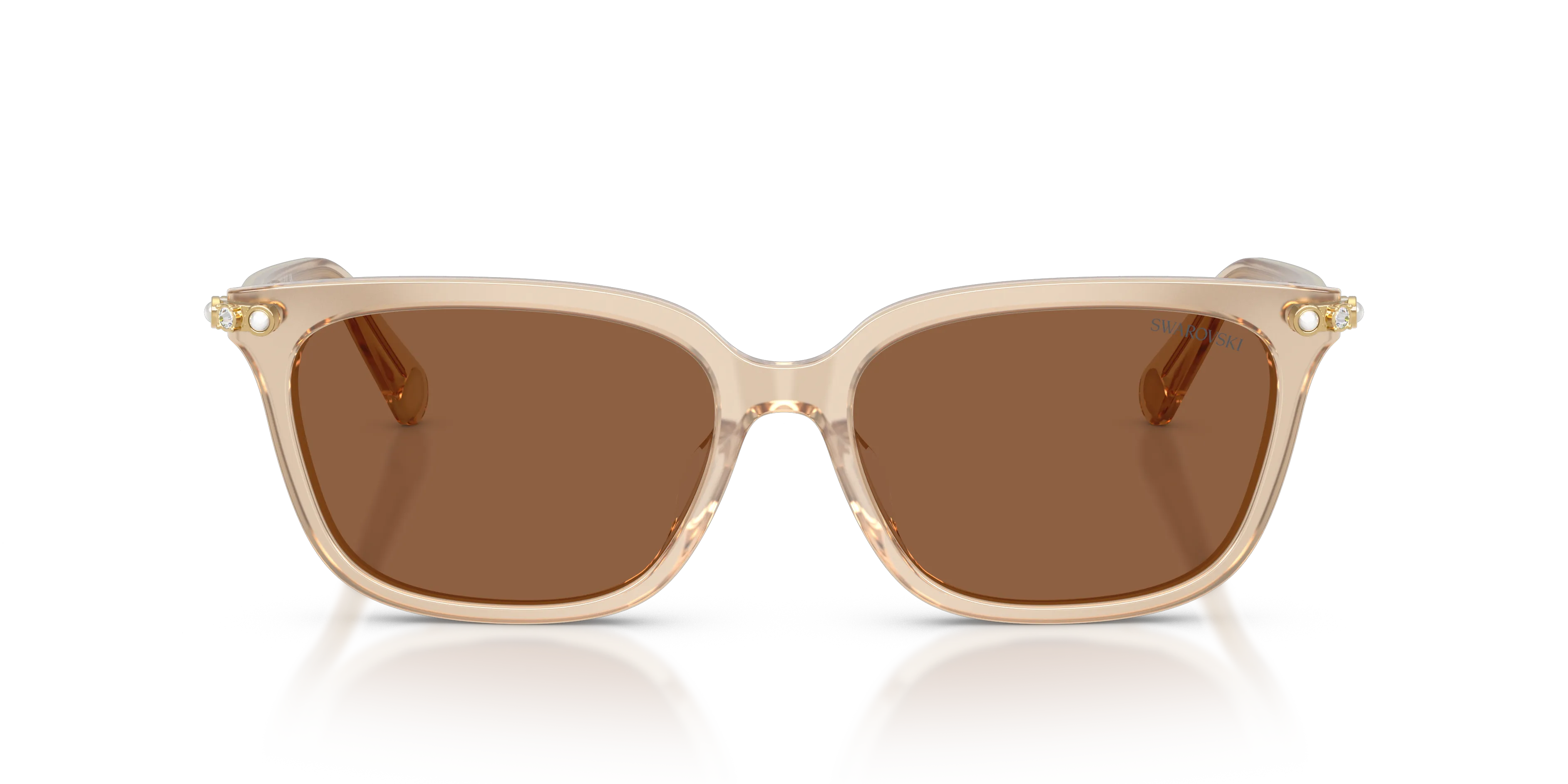 Swarovski SK6064D 1034OK Occhiali da sole Acetato Beige Bronzo Pillow Normale - immagine 3