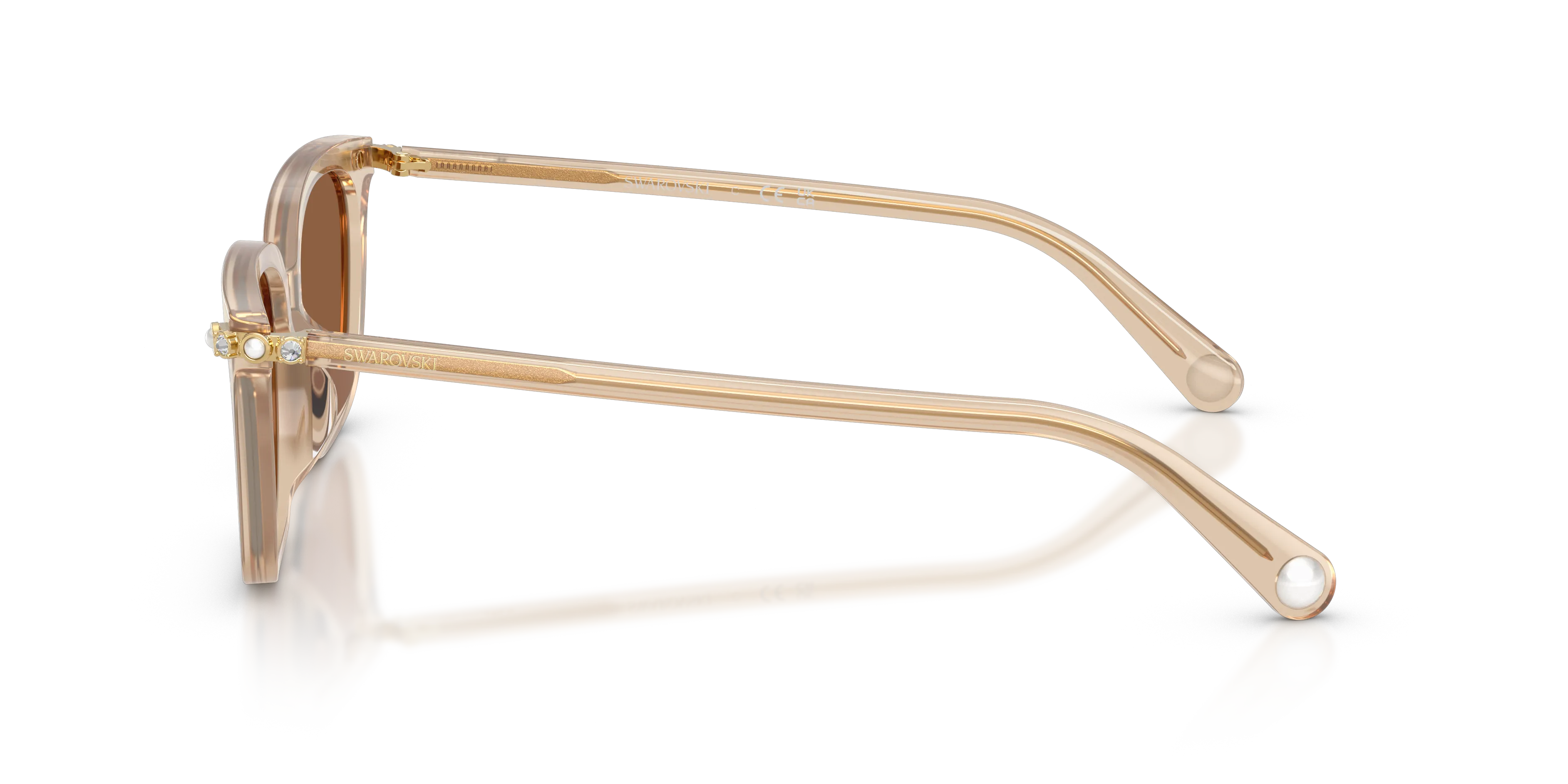 Swarovski SK6064D 1034OK Occhiali da sole Acetato Beige Bronzo Pillow Normale - immagine 4