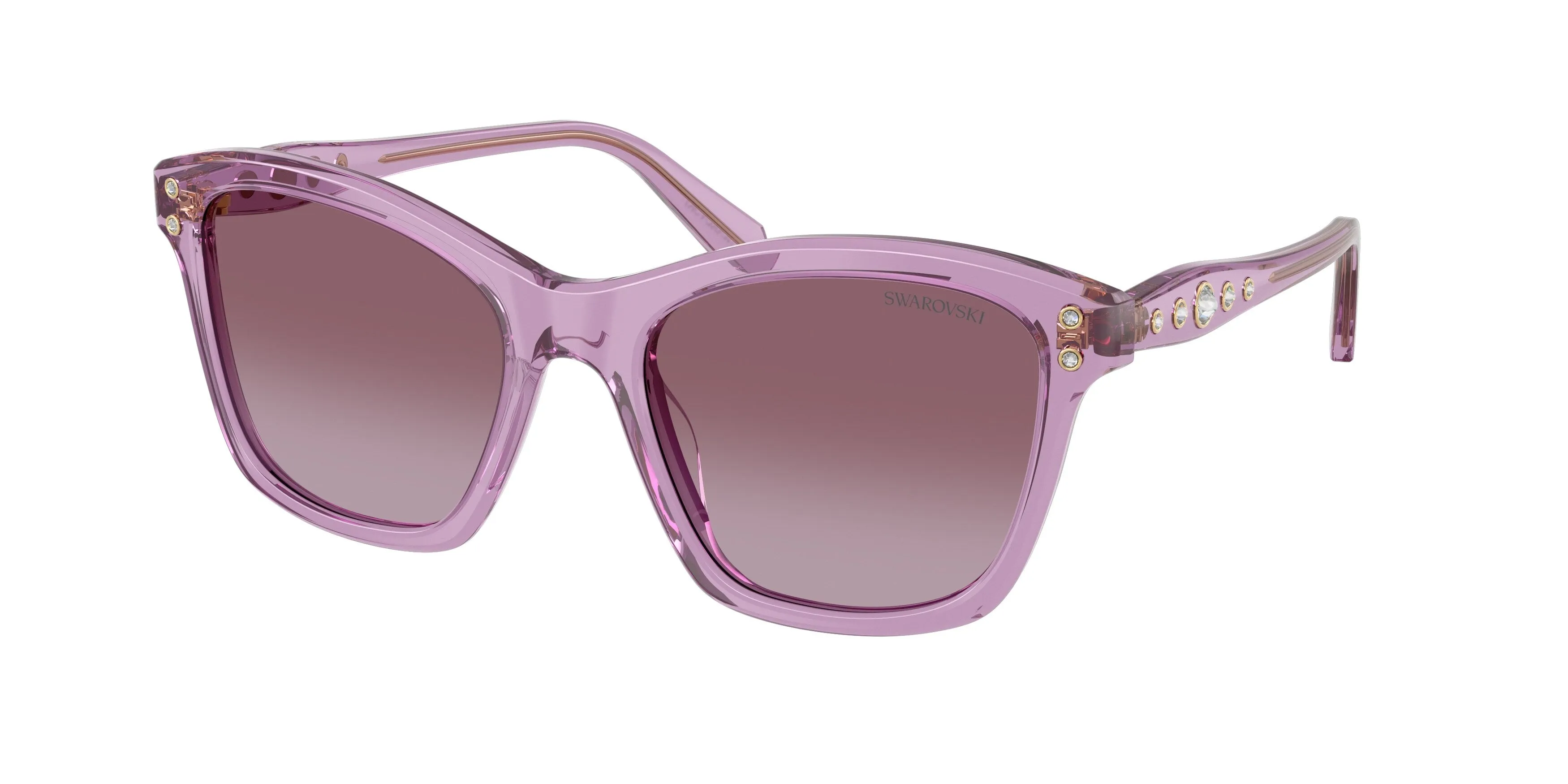 Swarovski SK6063 10968H Occhiali da sole Acetato Viola Viola Squadrata Normale Sfumato - immagine 1