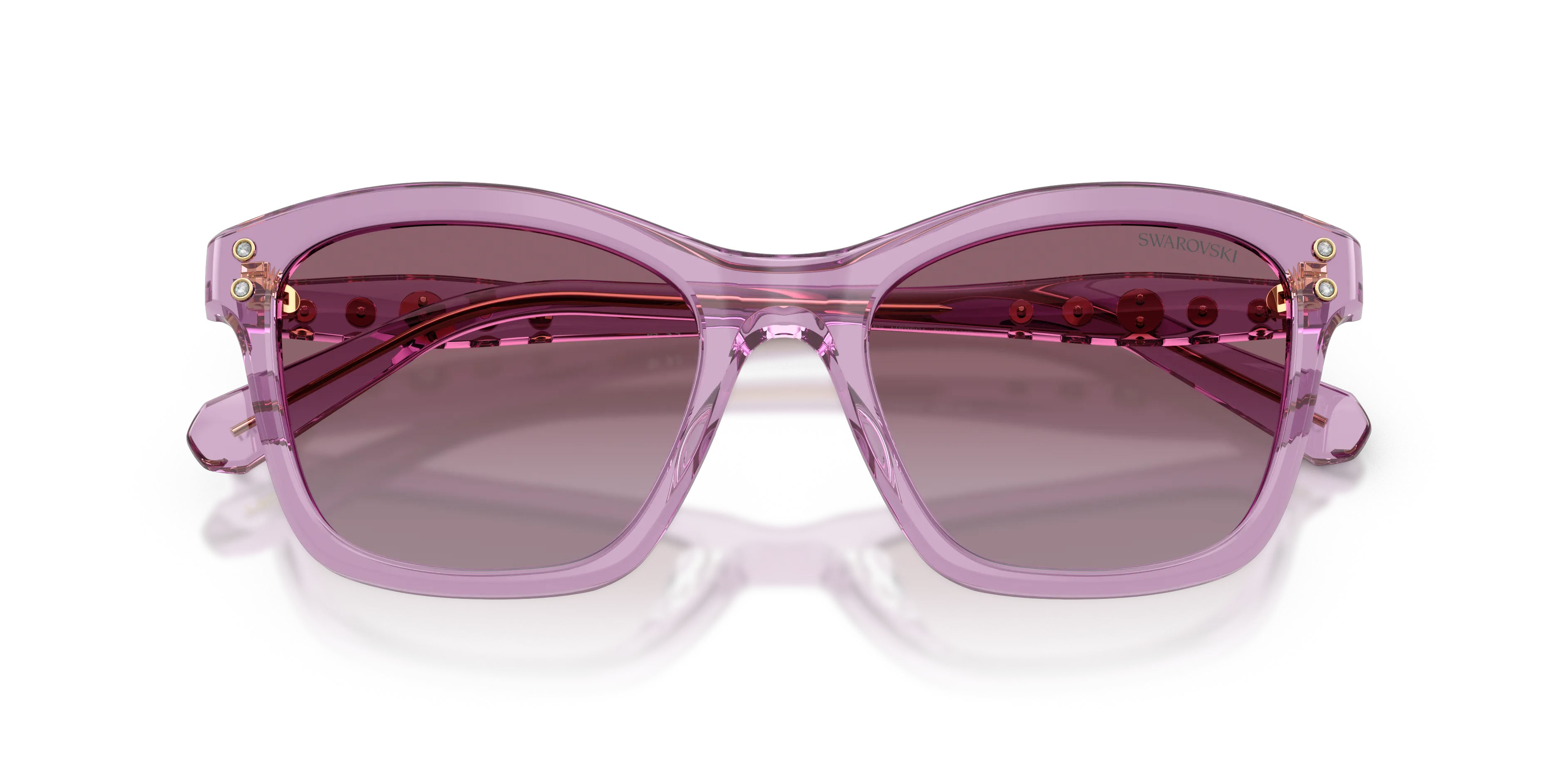 Swarovski SK6063 10968H Occhiali da sole Acetato Viola Viola Squadrata Normale Sfumato - immagine 2