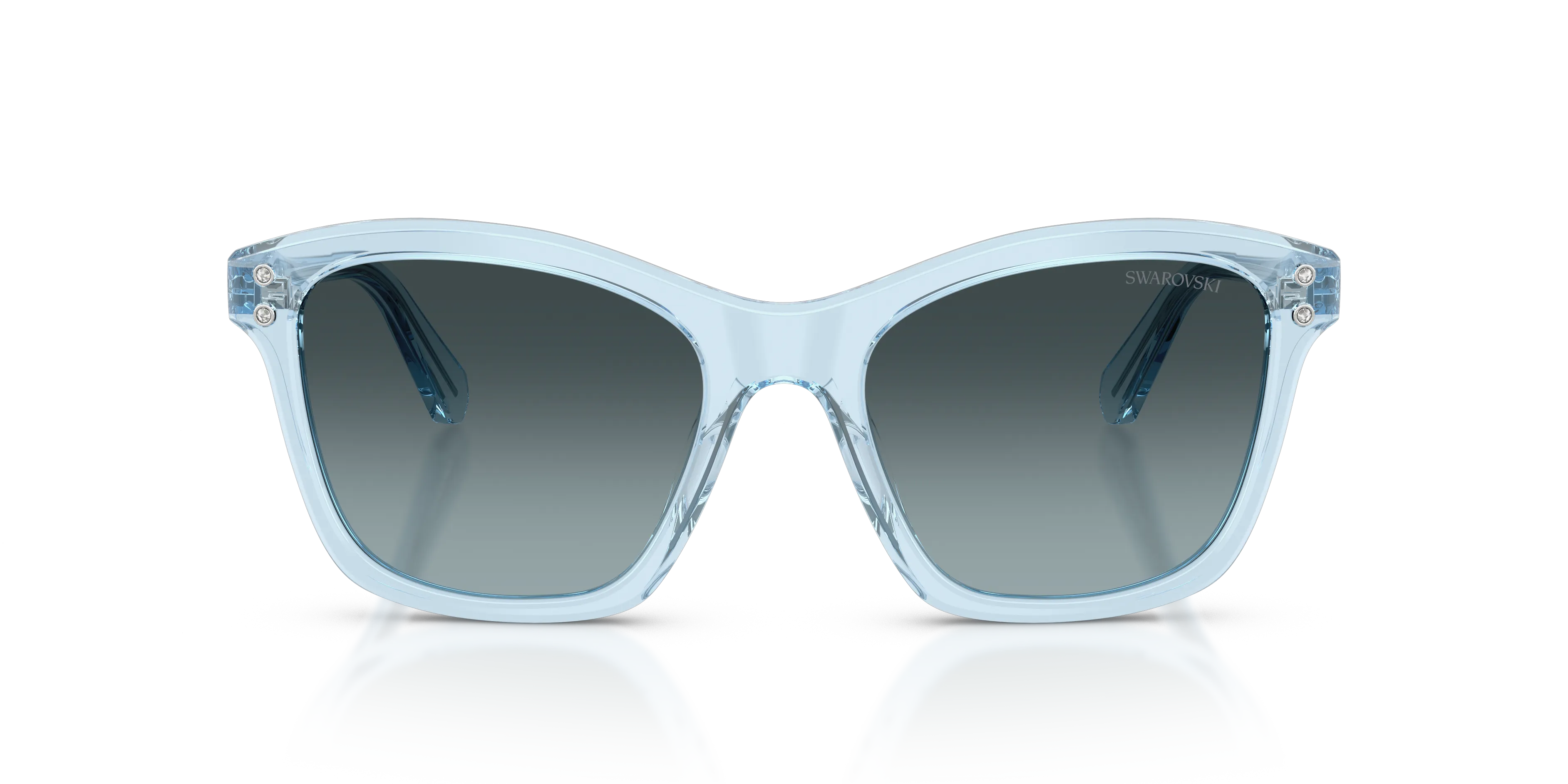 Swarovski SK6063 1078V1 Occhiali da sole Acetato Blu Blu Squadrata Normale Sfumato - immagine 3