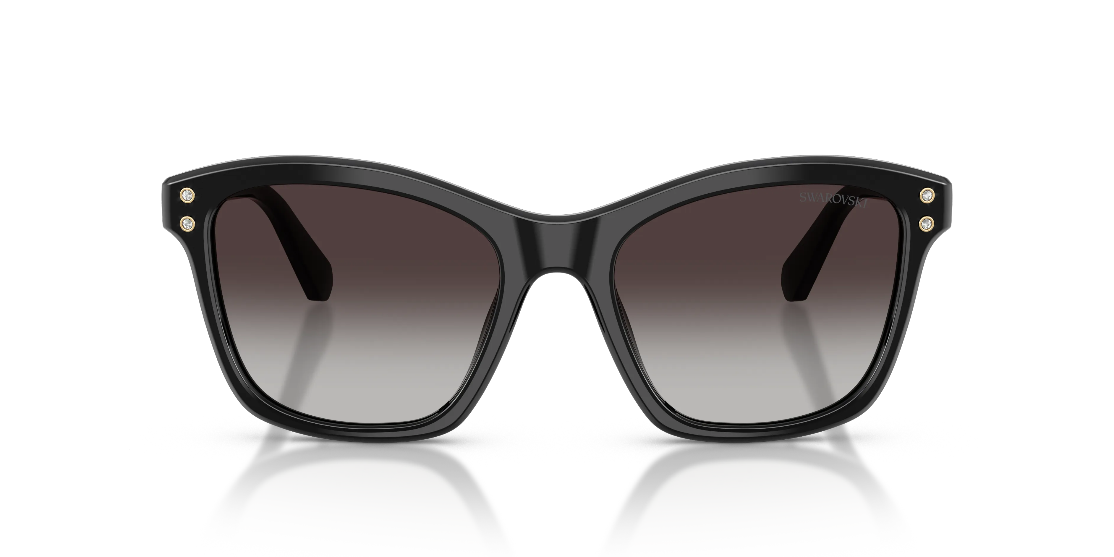 Swarovski SK6063 10018G Occhiali da sole Acetato Nero Grigio Squadrata Normale Sfumato - immagine 3