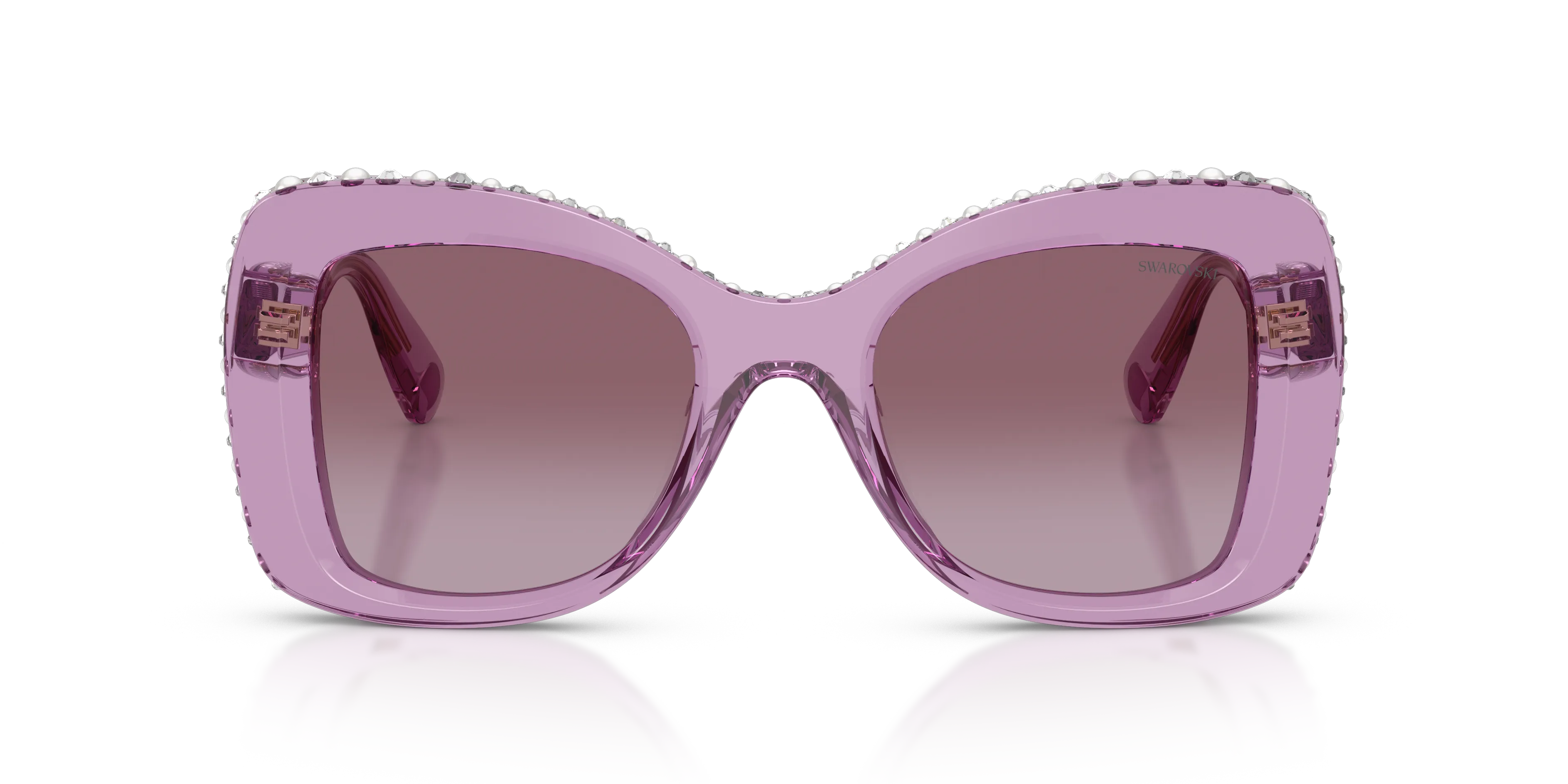 Swarovski SK6062U 10968H Occhiali da sole Acetato Viola Viola Farfalla Normale Sfumato - immagine 3