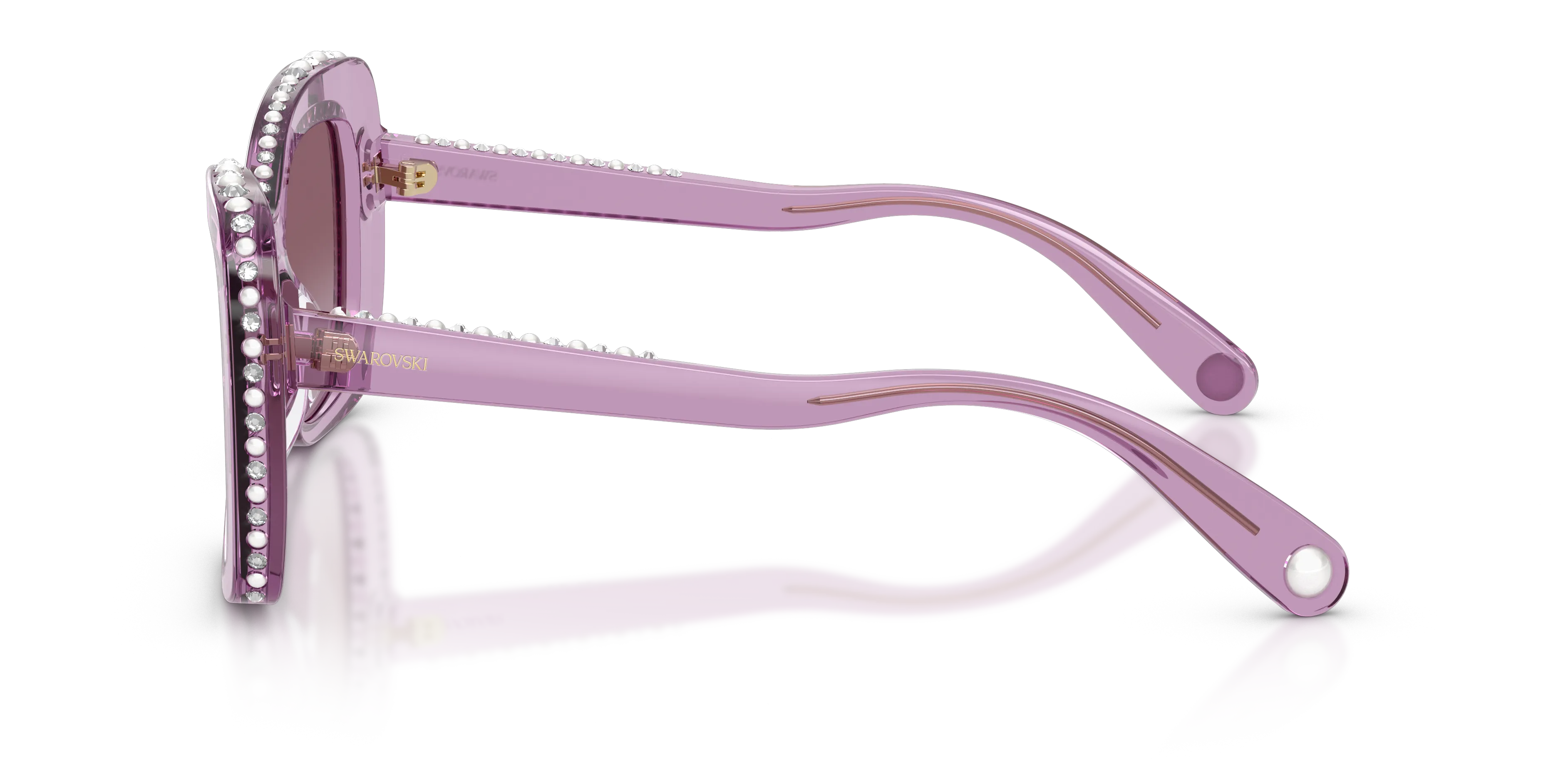 Swarovski SK6062U 10968H Occhiali da sole Acetato Viola Viola Farfalla Normale Sfumato - immagine 4