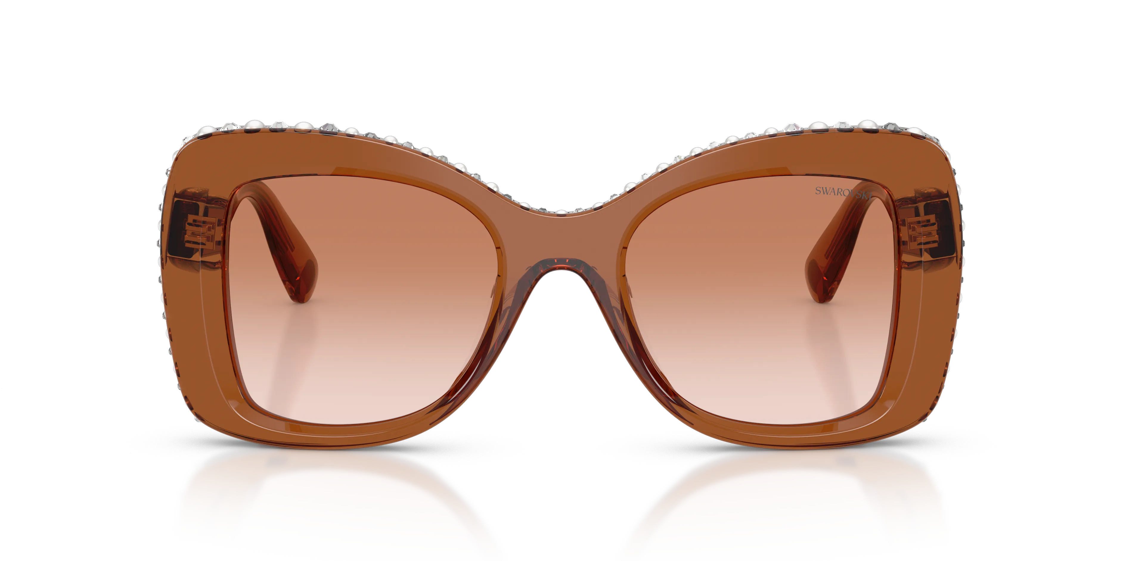 Swarovski SK6062U 109573 Occhiali da sole Acetato Marrone Marrone Farfalla Normale Sfumato - immagine 3