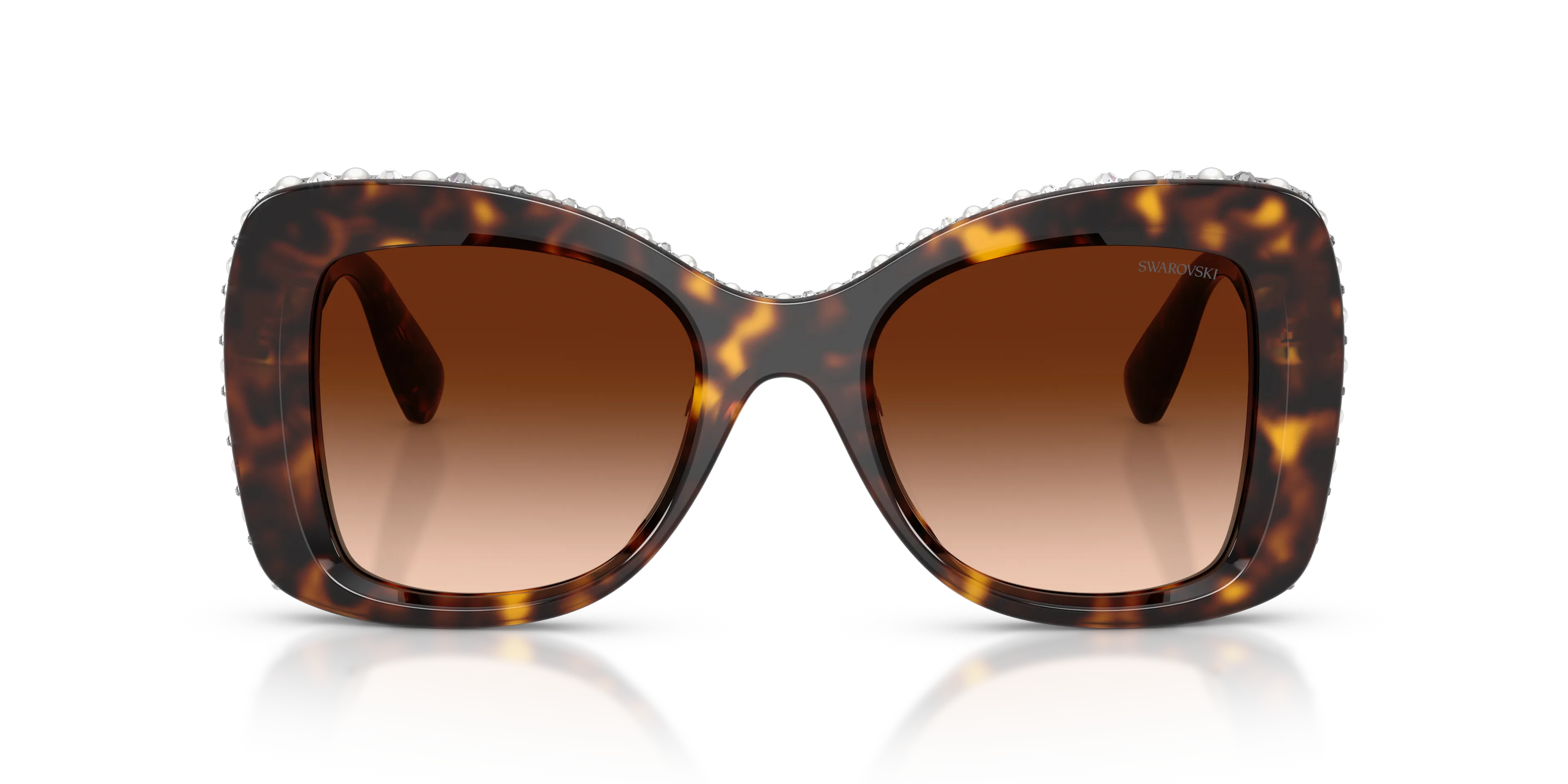 Swarovski SK6062U 109474 Occhiali da sole Acetato Tartaruga Marrone Farfalla Normale Sfumato - immagine 3