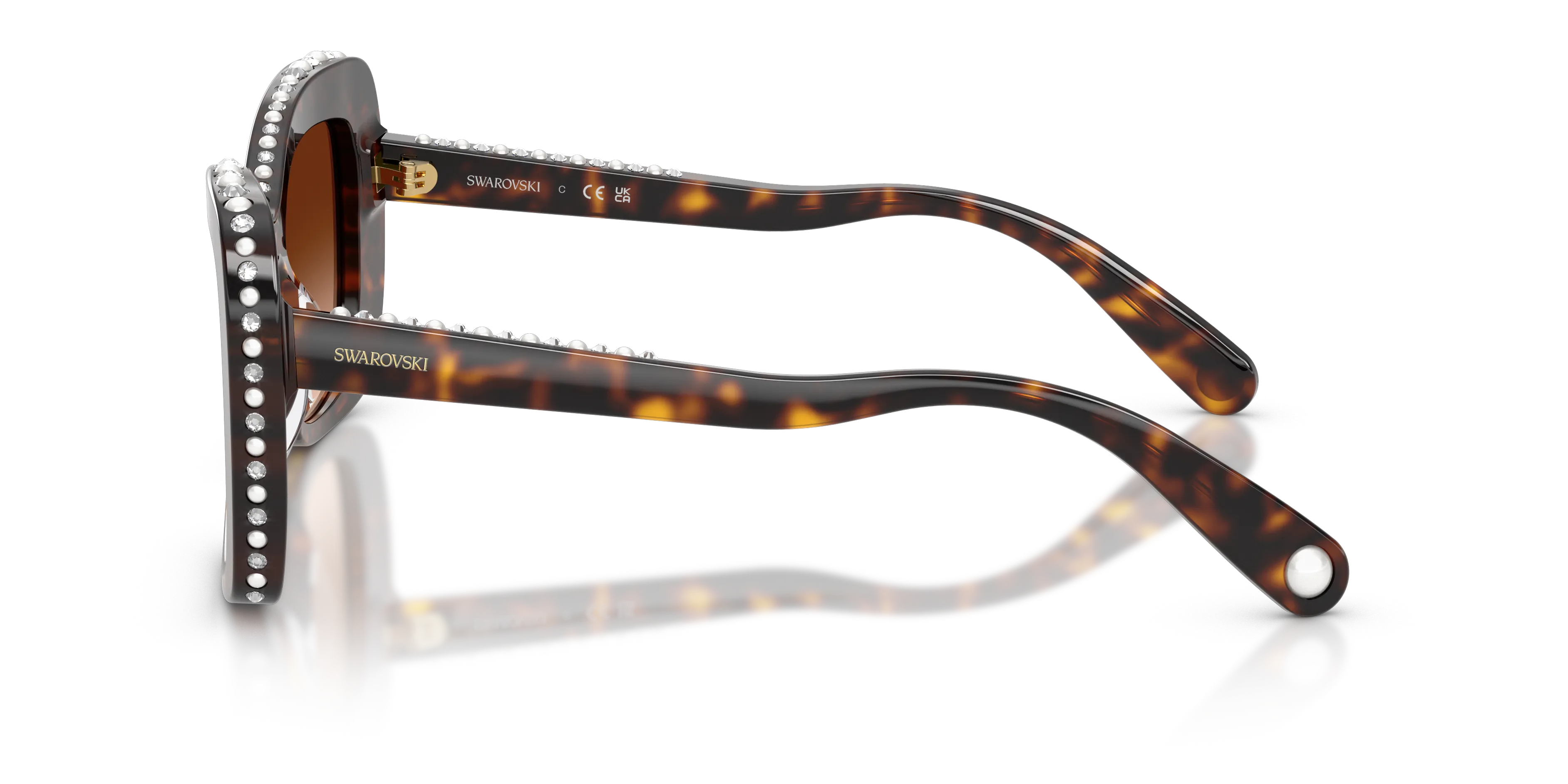Swarovski SK6062U 109474 Occhiali da sole Acetato Tartaruga Marrone Farfalla Normale Sfumato - immagine 4