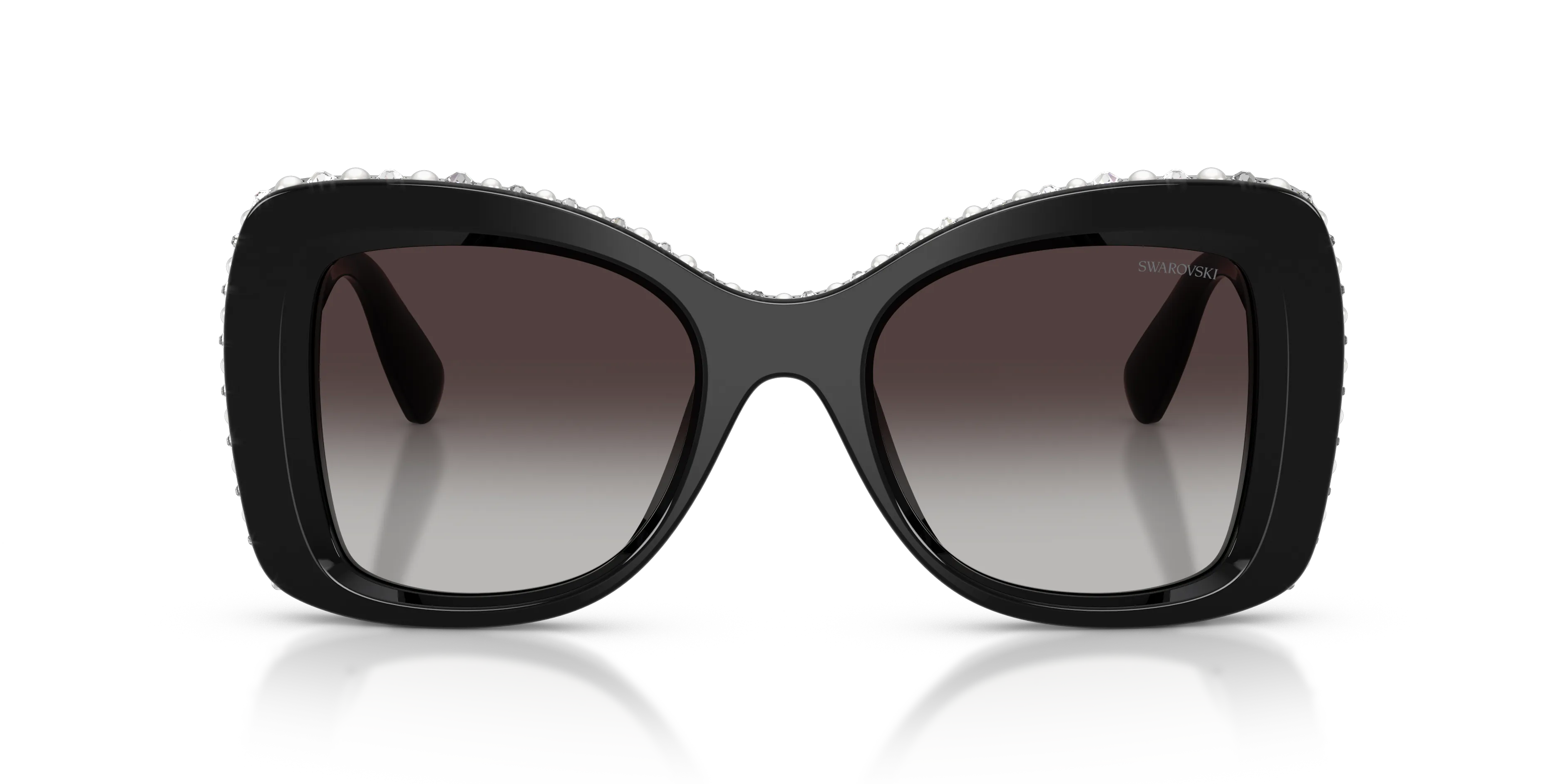 Swarovski SK6062U 10938G Occhiali da sole Acetato Nero Grigio Farfalla Normale Sfumato - immagine 3