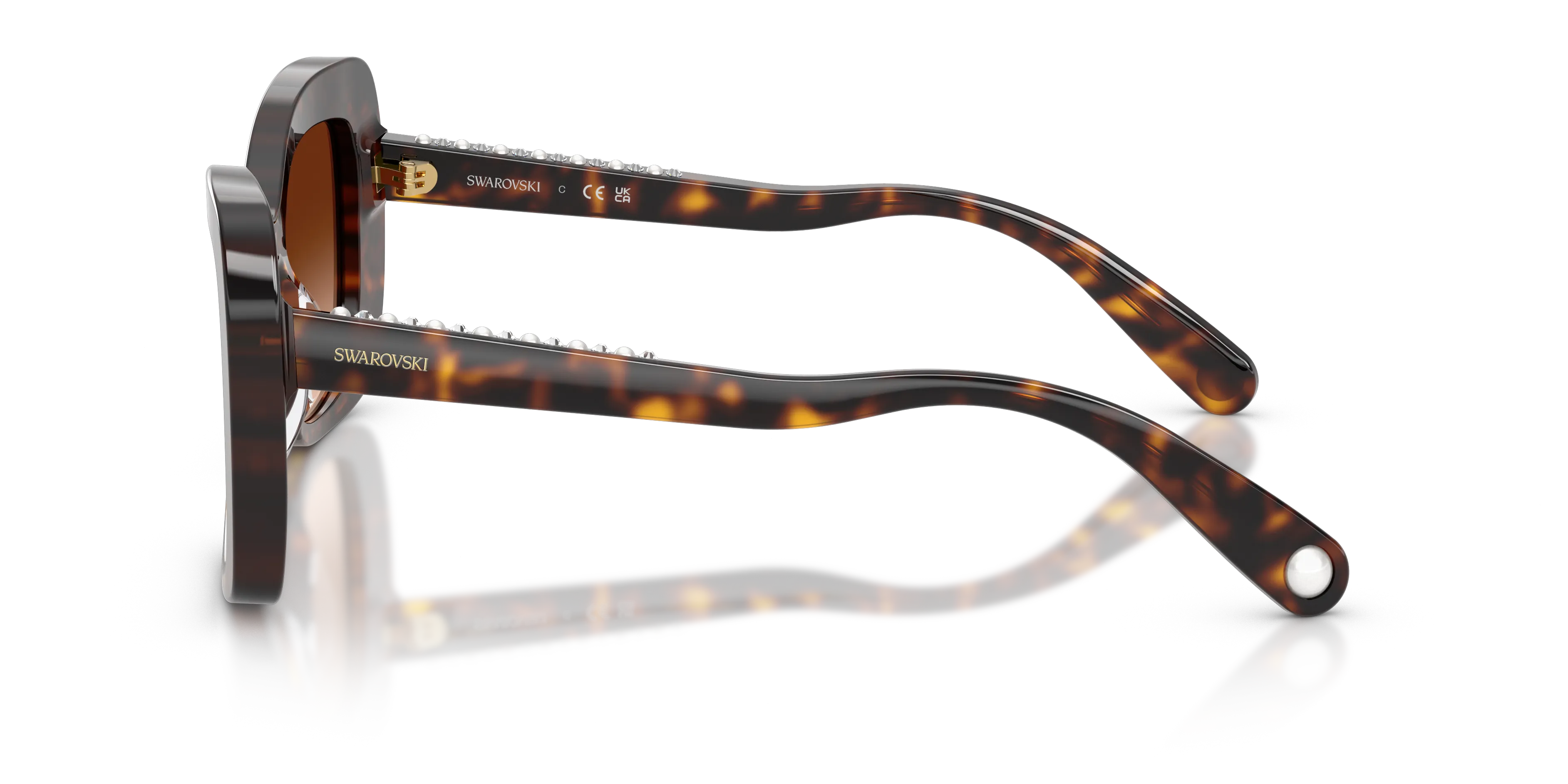Swarovski SK6062U 100274 Occhiali da sole Acetato Tartaruga Marrone Farfalla Normale Sfumato - immagine 4