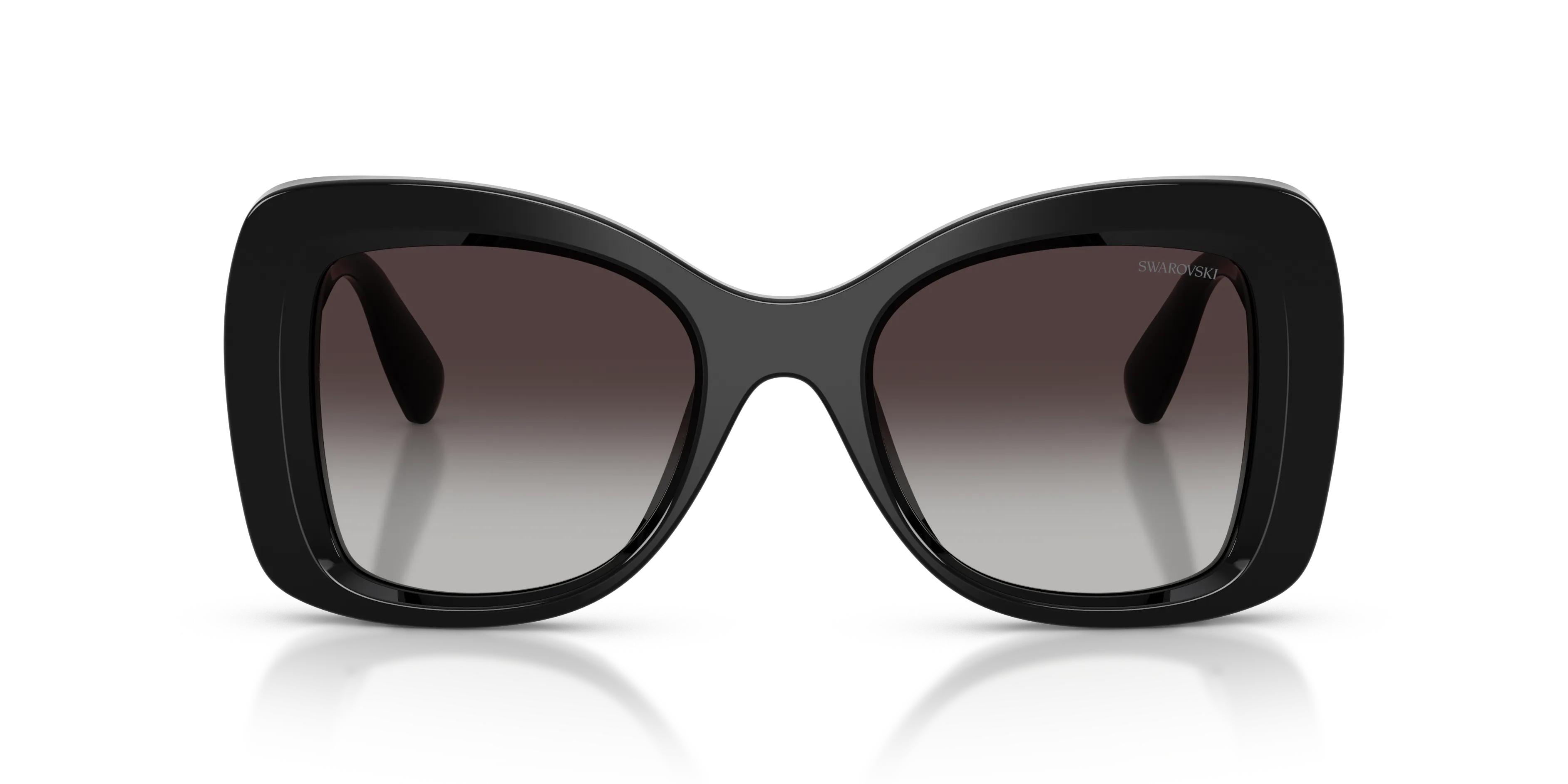 Swarovski SK6062U 10018G Occhiali da sole Acetato Nero Grigio Farfalla Normale Sfumato - immagine 3