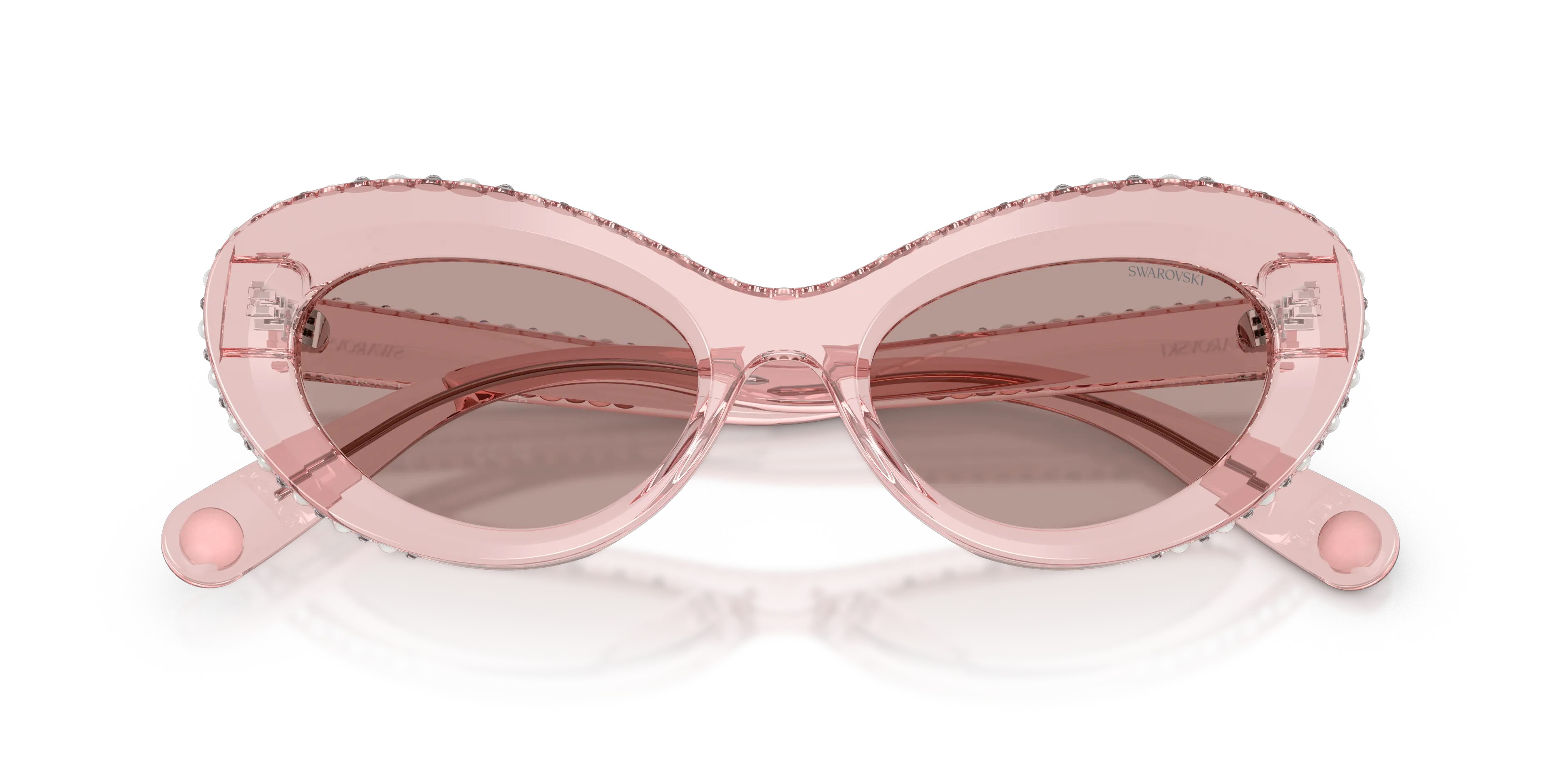 Swarovski SK6061U 11057N Occhiali da sole Acetato Rosa Marrone Cat Eye Normale - immagine 2
